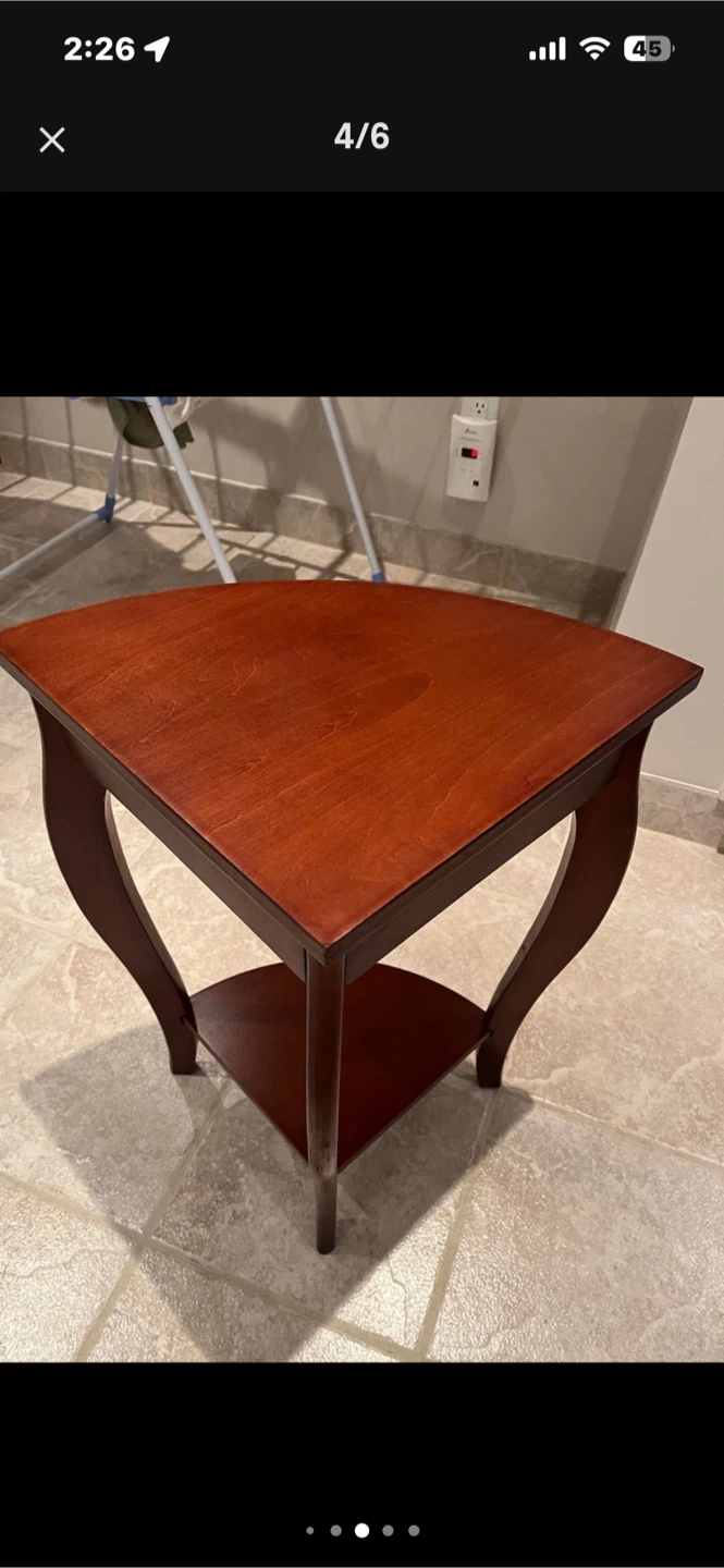 Corner Accent Table - Wood - photo 4