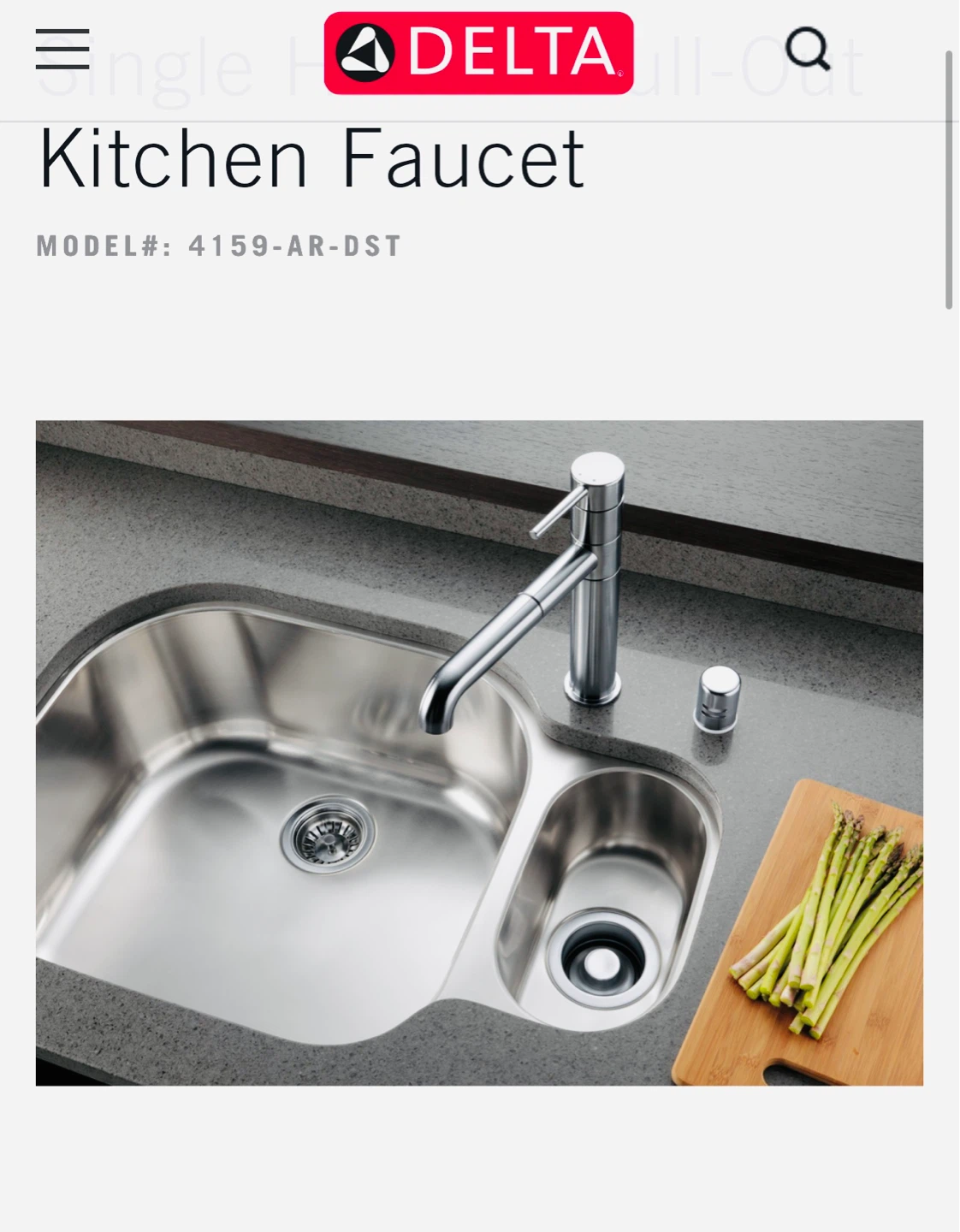 Brand New Delta Kitchen Faucet Pull-Down Chrome - photo 5