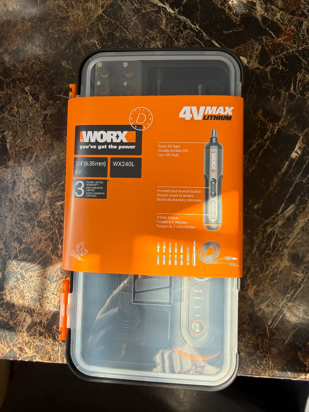 Worx 4V MAX Lithium Cordless Electric Screwdriver WX240L - photo 3