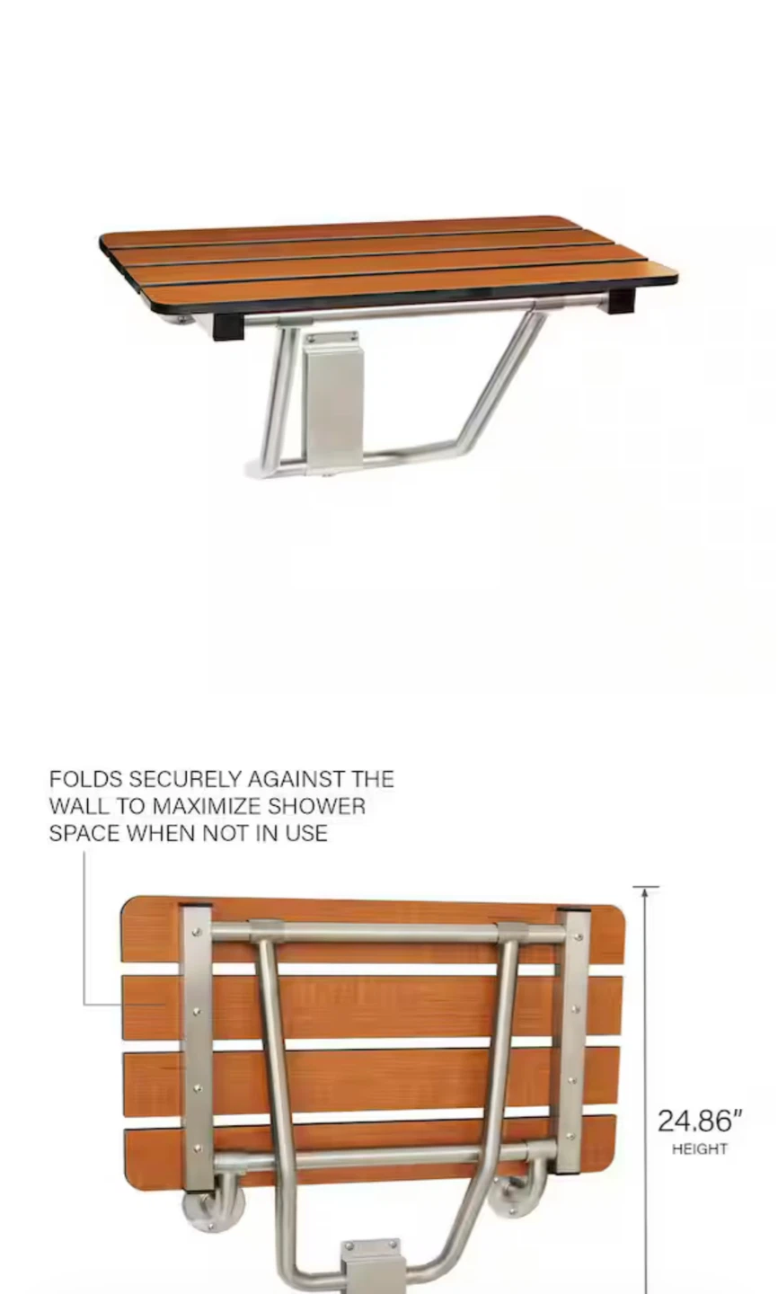 Wall-Mounted Foldable Shower Seat - photo 2