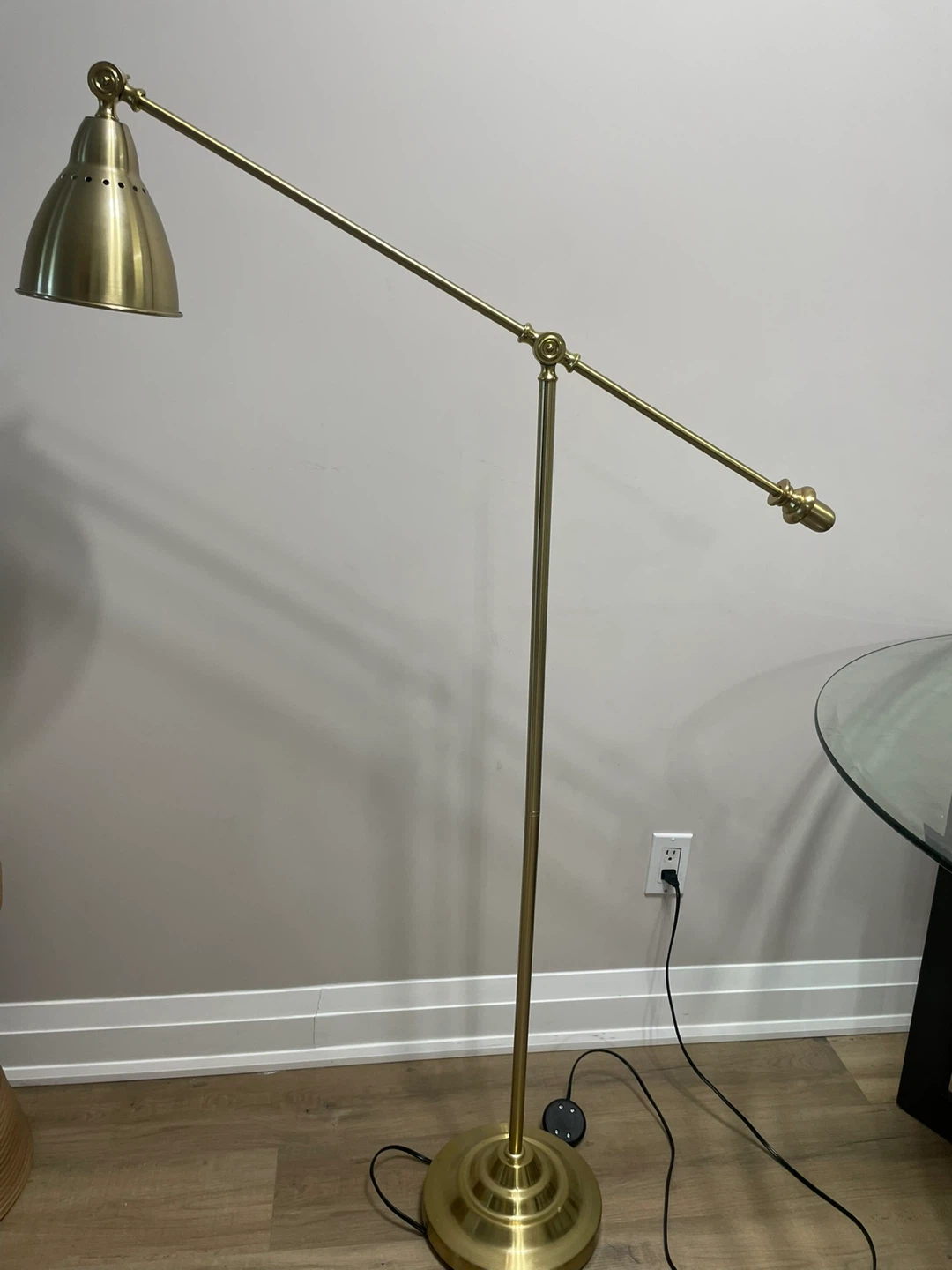 Adjustable Brass Floor Lamp