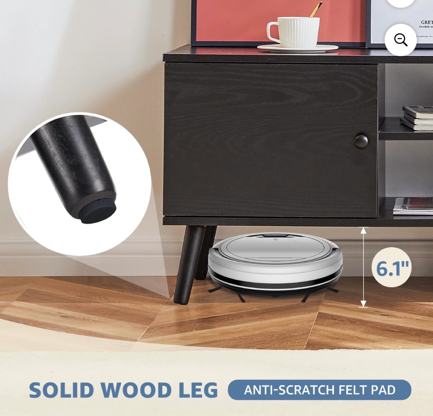 Black TV Stand Console - 53.5" Long - photo 5