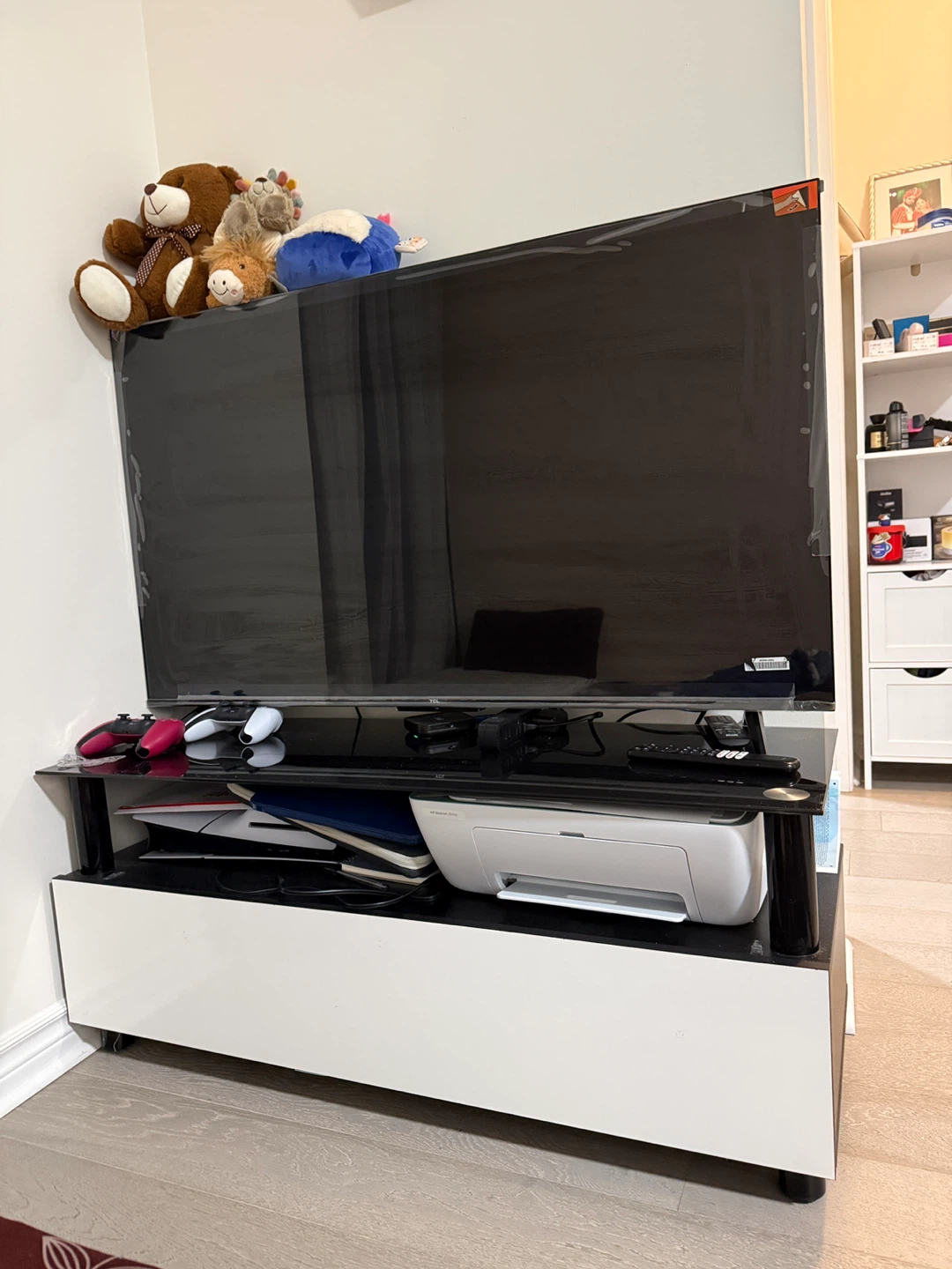 Large Flat Screen TV with cabinet