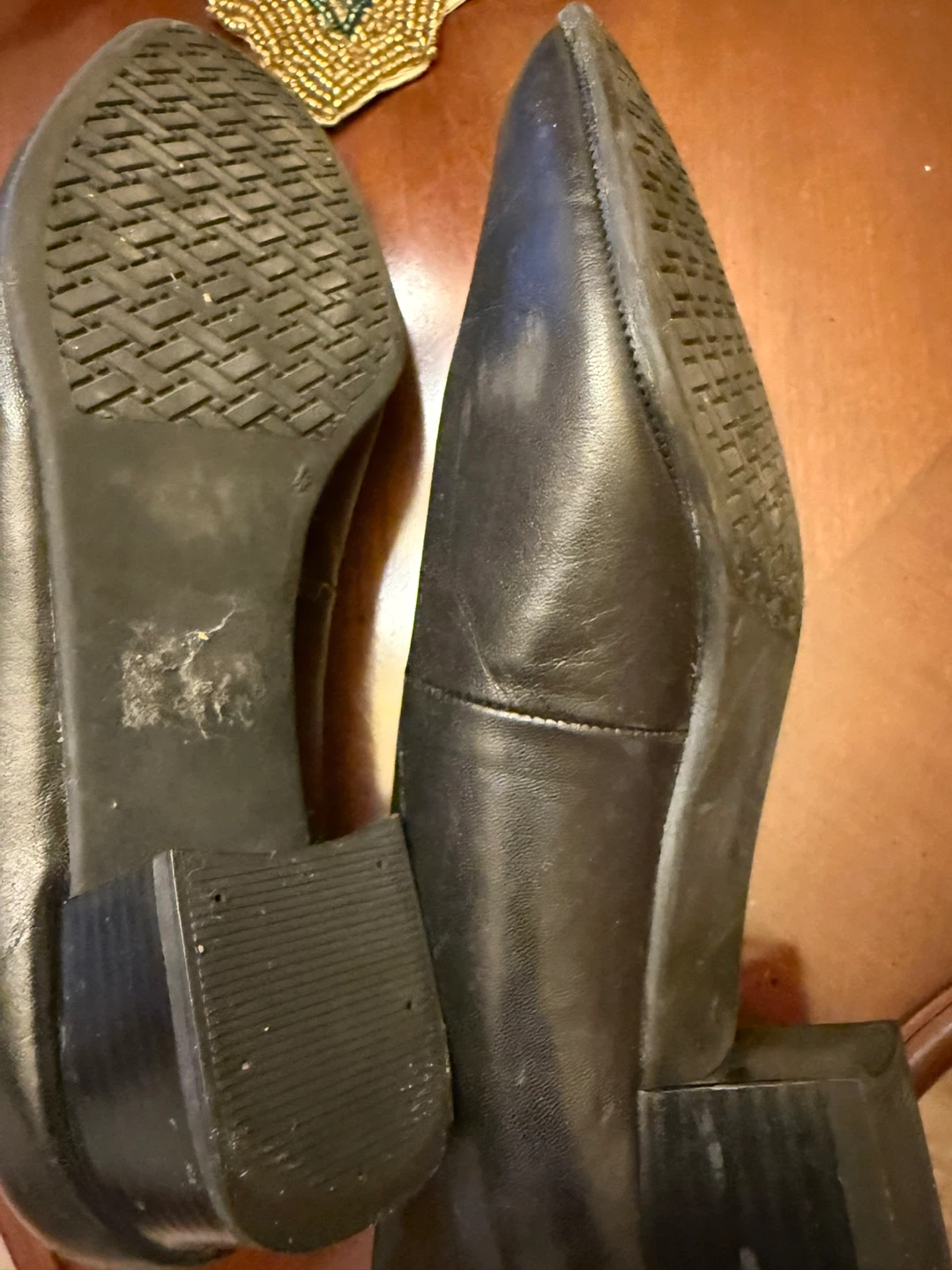 Black Leather Heels - photo 2