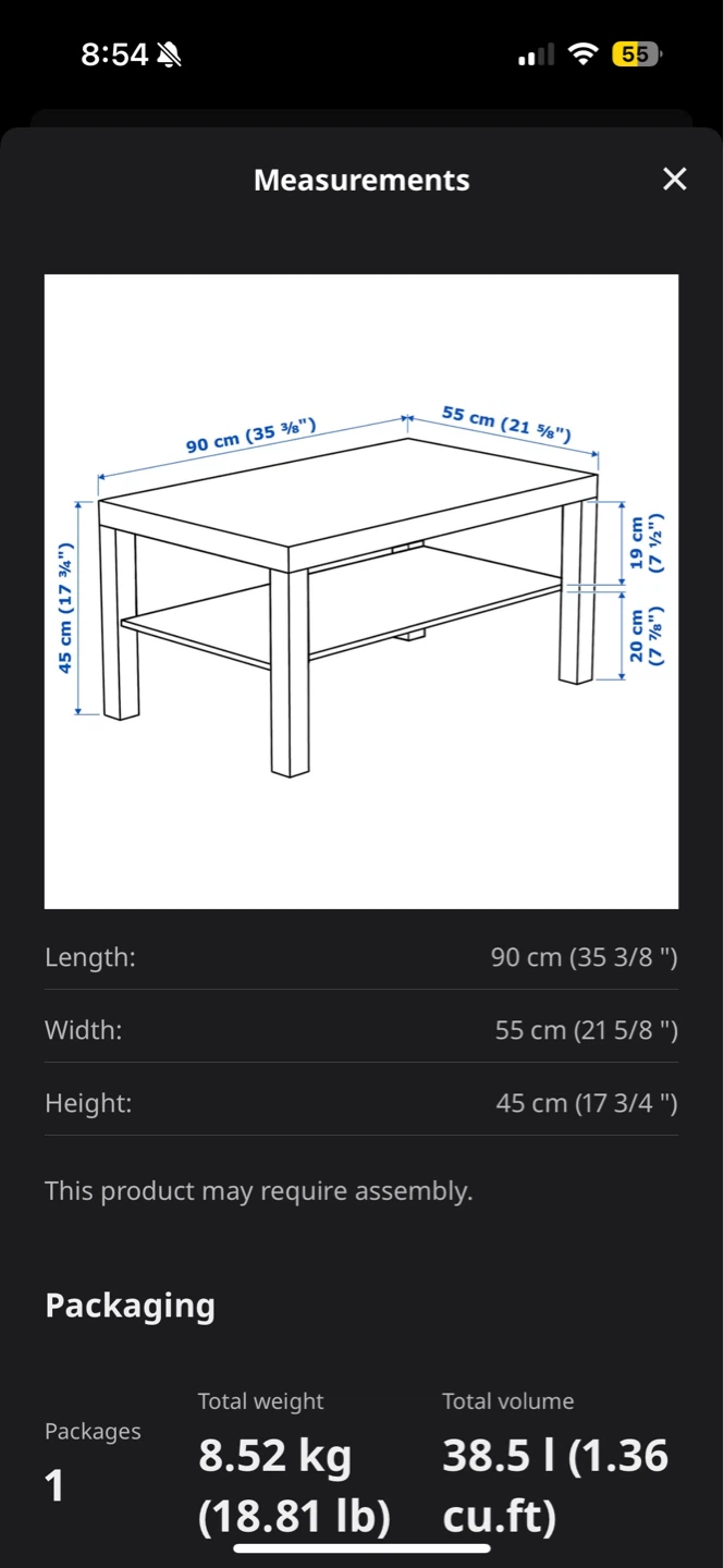 IKEA LACK coffee table - black LIKE NEW - photo 4