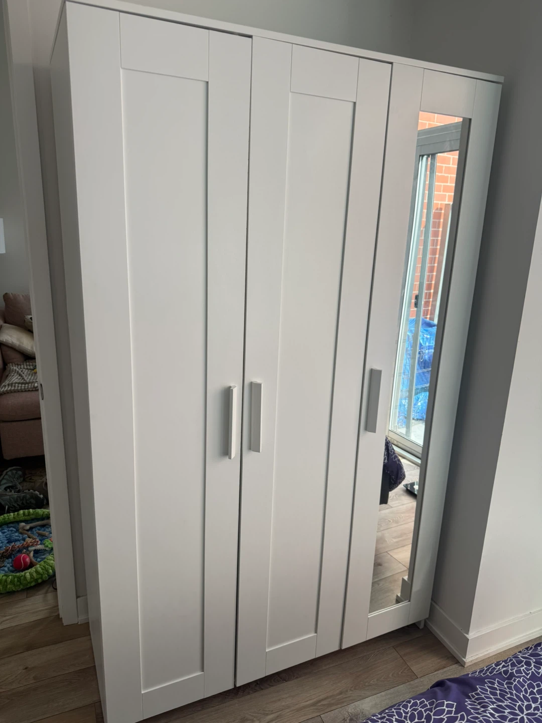 IKEA brimnes 3-door wardrobe with mirror