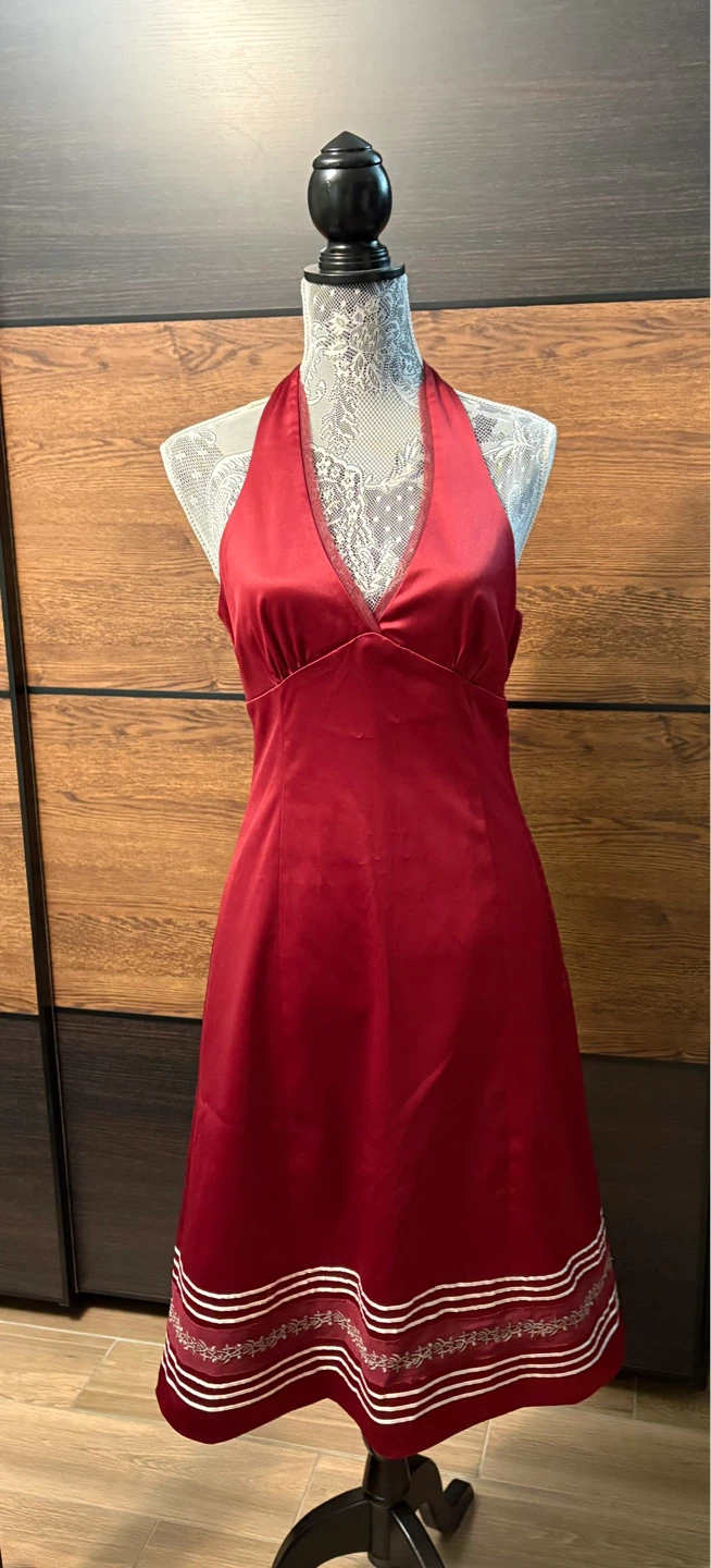 RW&CO. Red Halter Dress Size 6