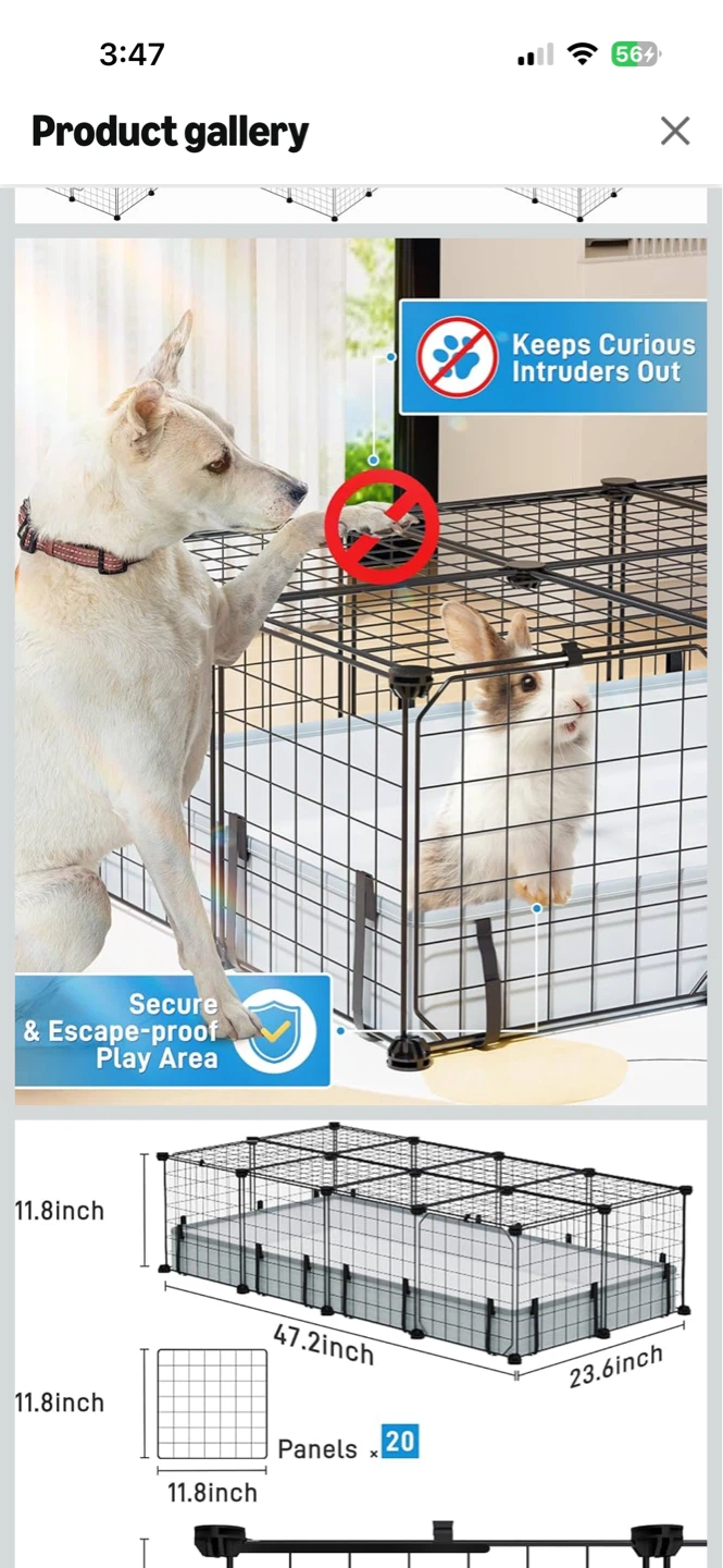 BUCATSTATE 20 Panel Small Animal Playpen with Waterproof Mat - photo 2