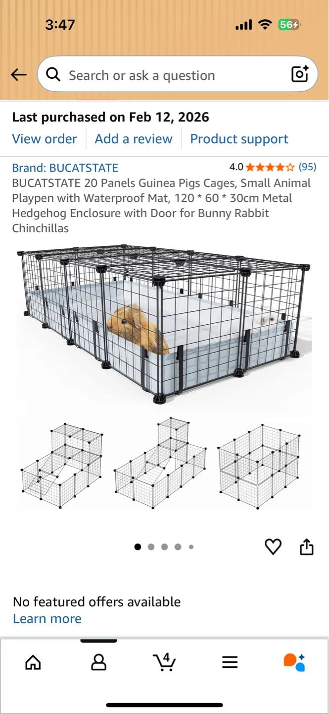 BUCATSTATE 20 Panel Small Animal Playpen with Waterproof Mat