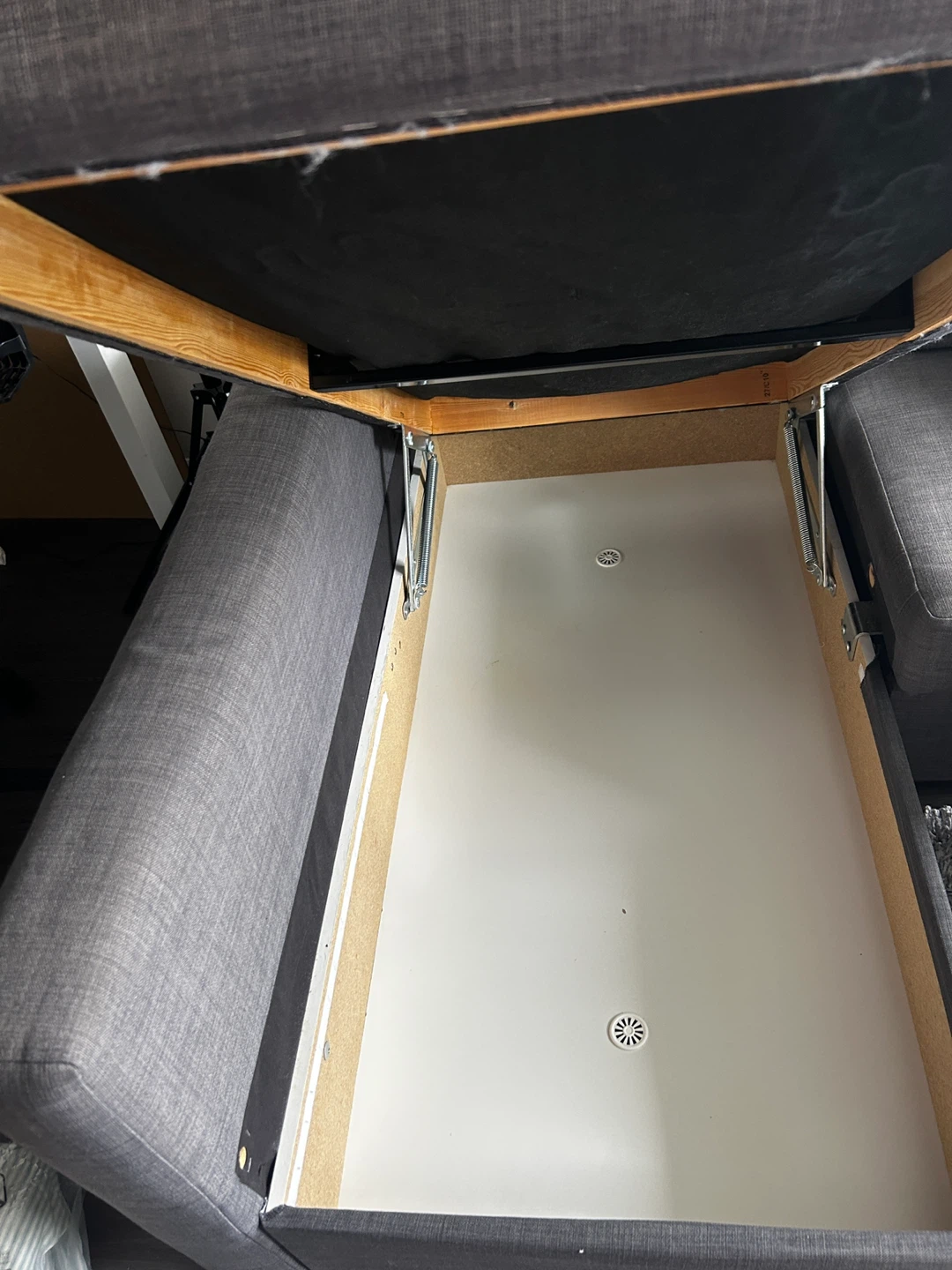 Grey Sectional Sofa Bed with Storage - photo 5