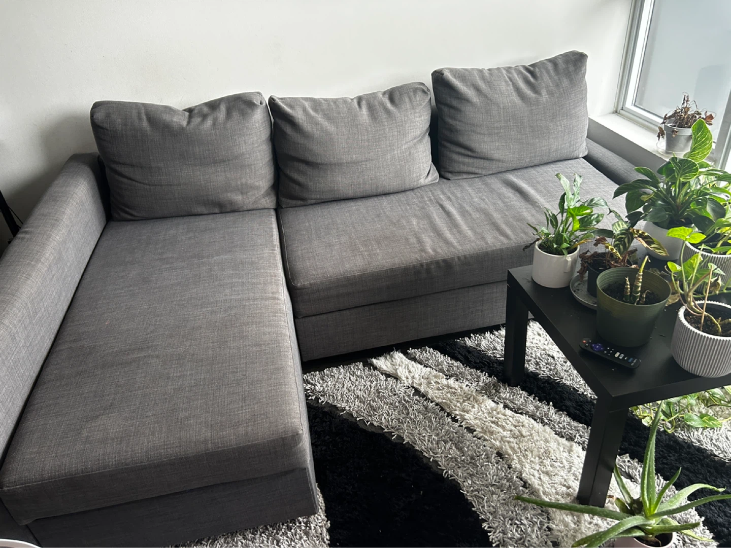 Grey Sectional Sofa Bed with Storage - photo 4