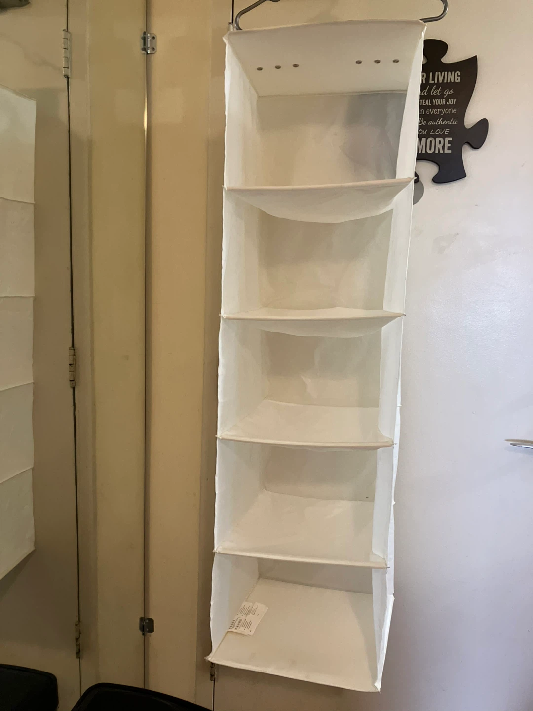White 6-Shelf Hanging Closet Organizer
