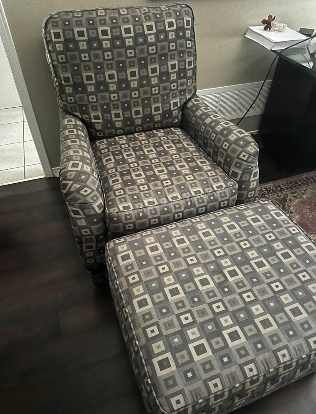 Chair with ottoman