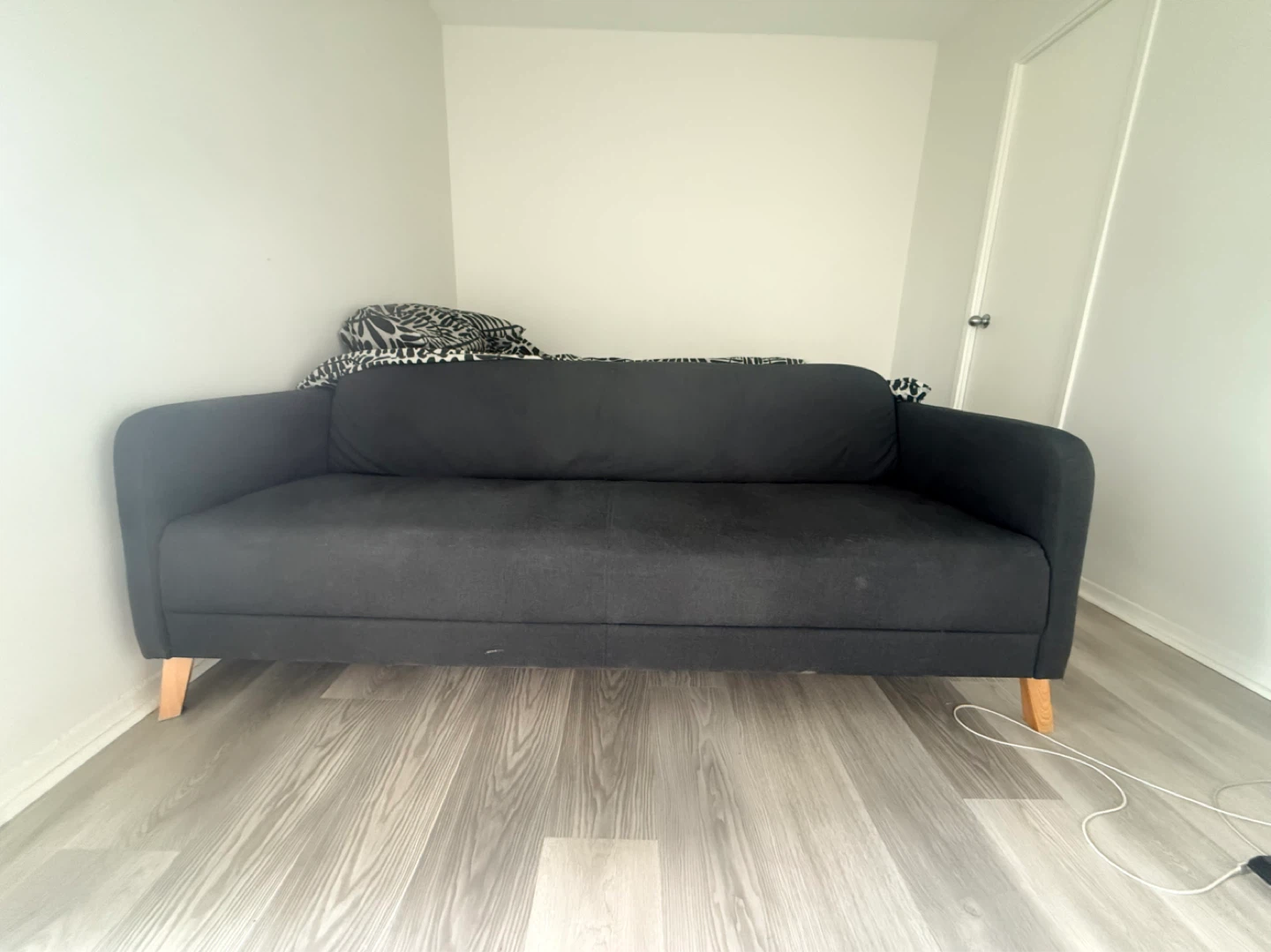 Black Upholstered Sofa