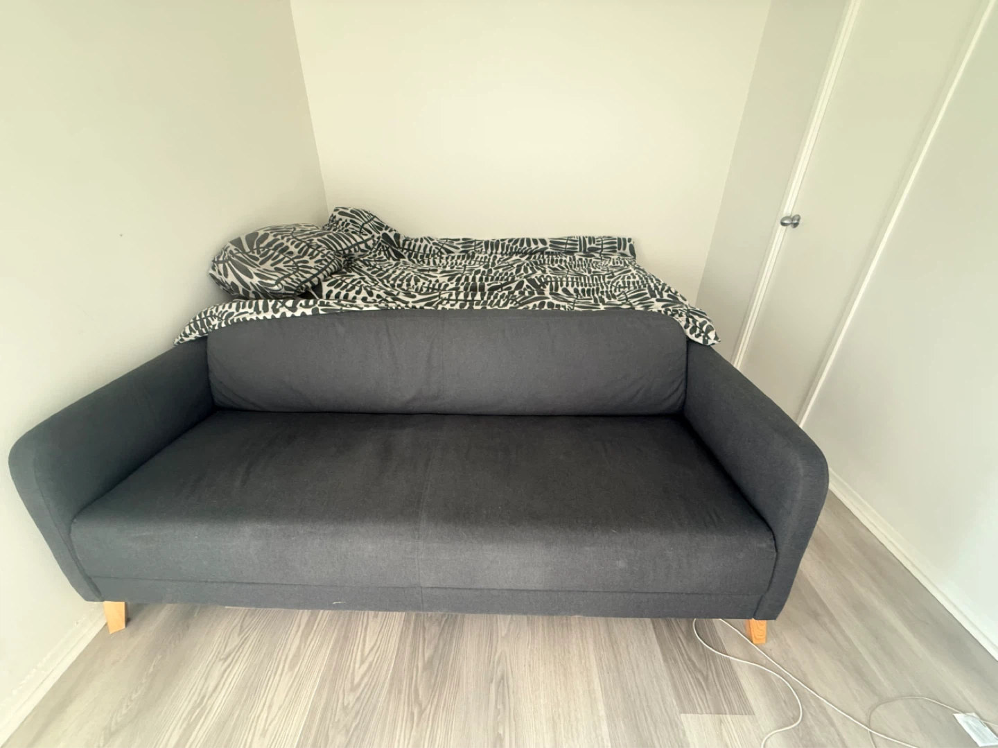 Black Upholstered Sofa - photo 3