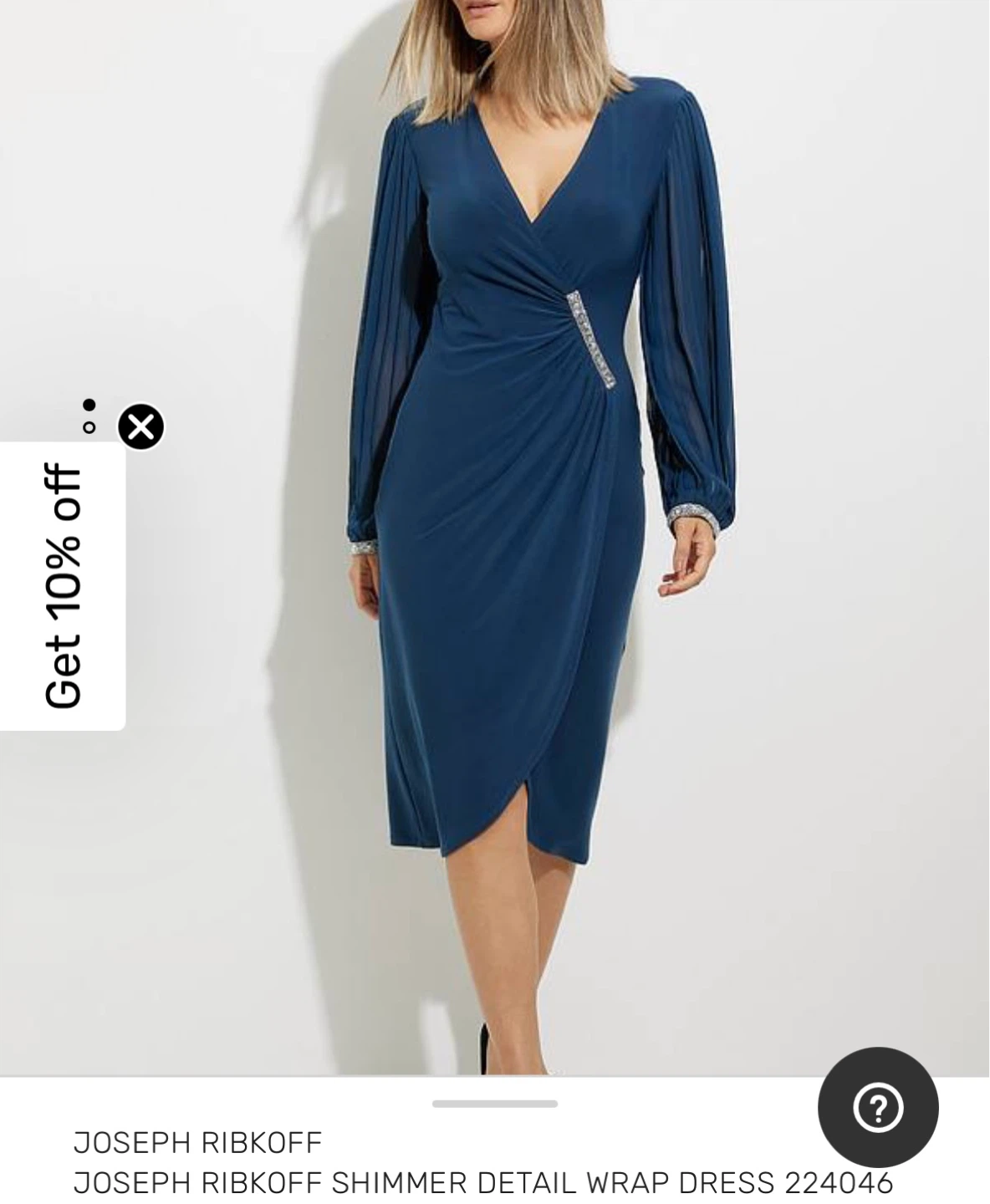 Joseph Ribkoff Shimmer Detail Wrap Dress - photo 2