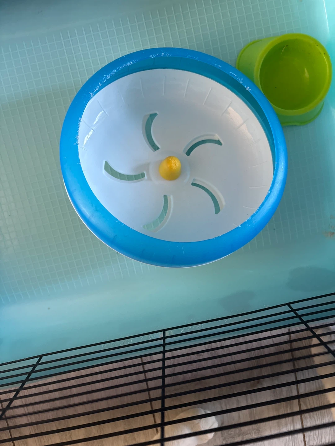 Hamster Cage with Wheel and bowl - photo 2