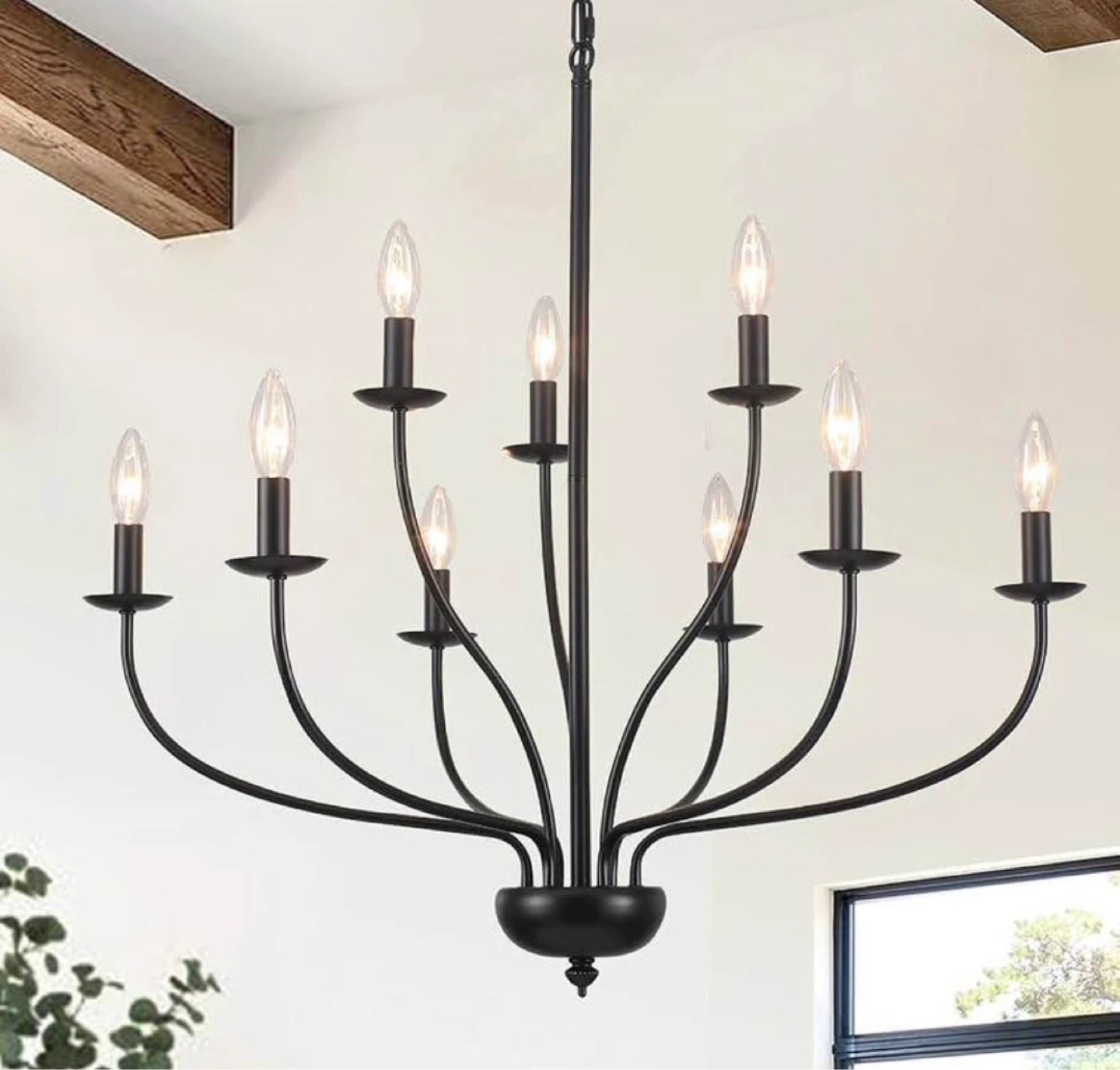 Black 9-Light Chandelier