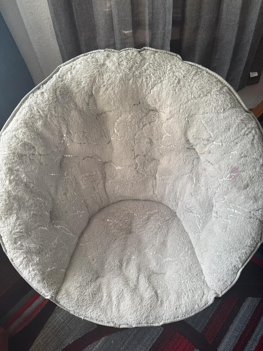 Fluffy Gray Saucer Chair - photo 2