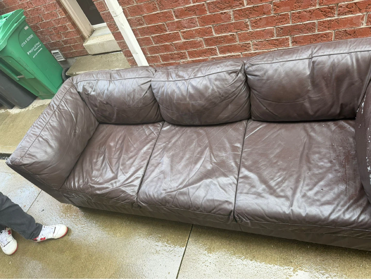 Brown Leather Sofa