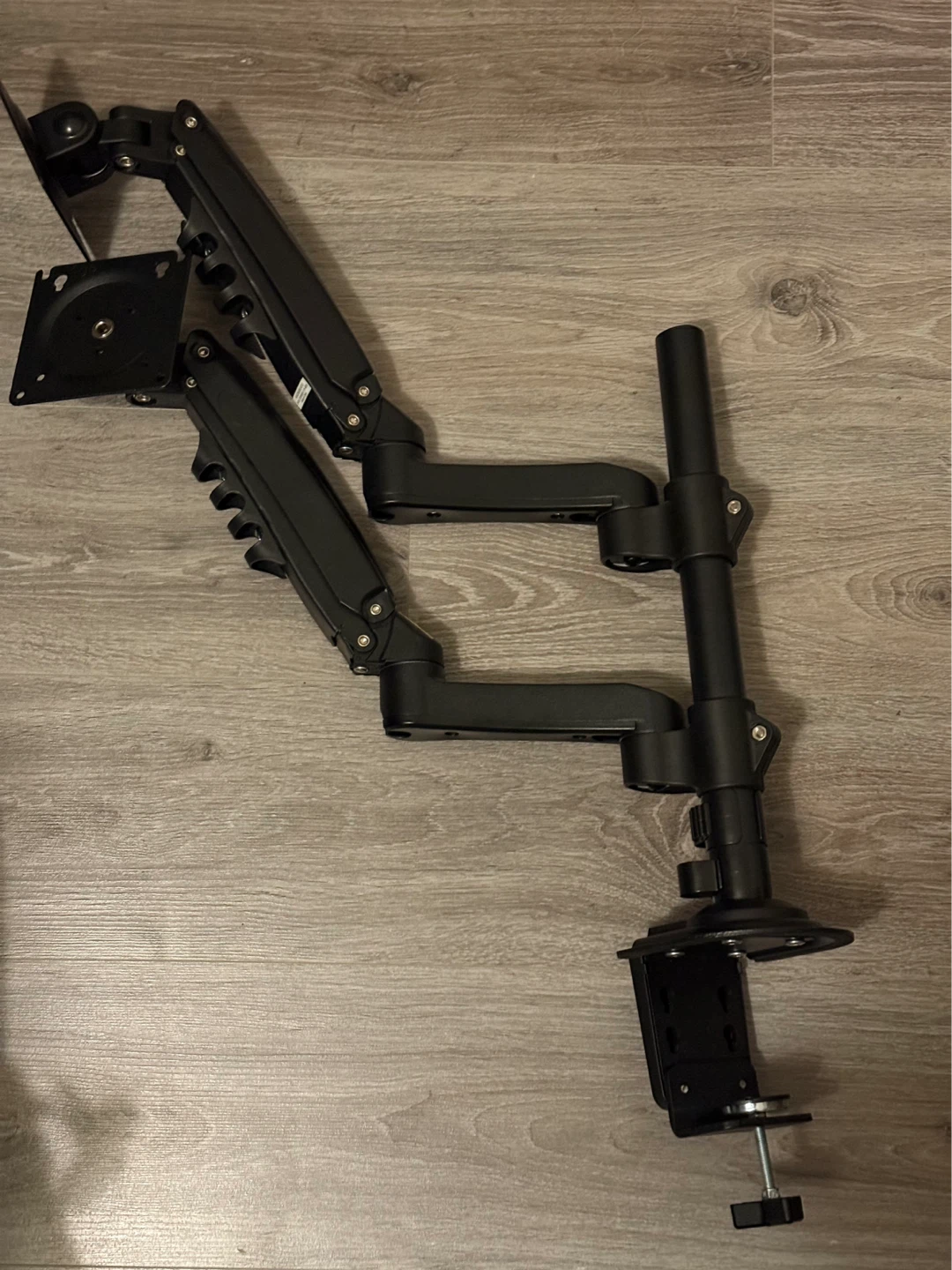 HUANUO Black Dual Monitor Desk Mount Arm