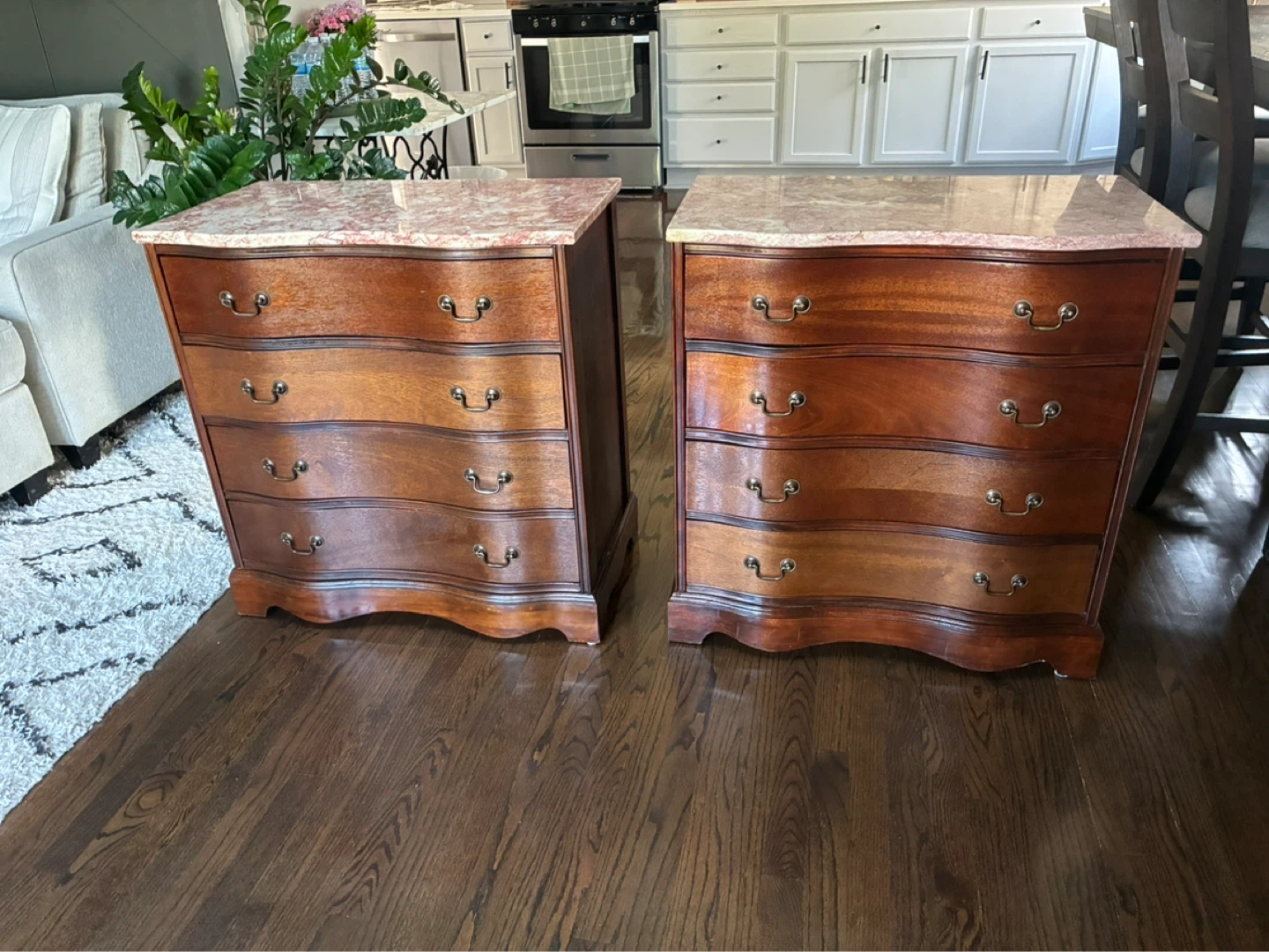 pair of vintage chests of drawers - photo 3
