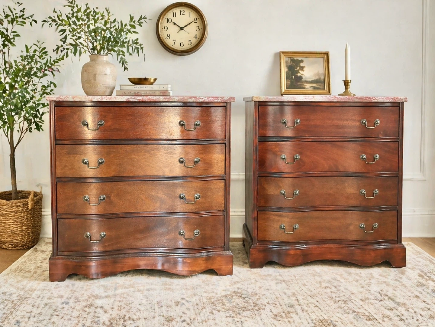 pair of vintage chests of drawers