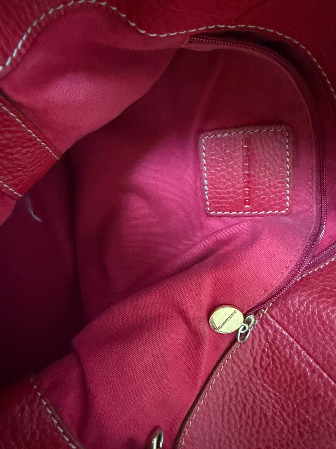 Rabeanco Red Leather Hobo Purse - photo 4