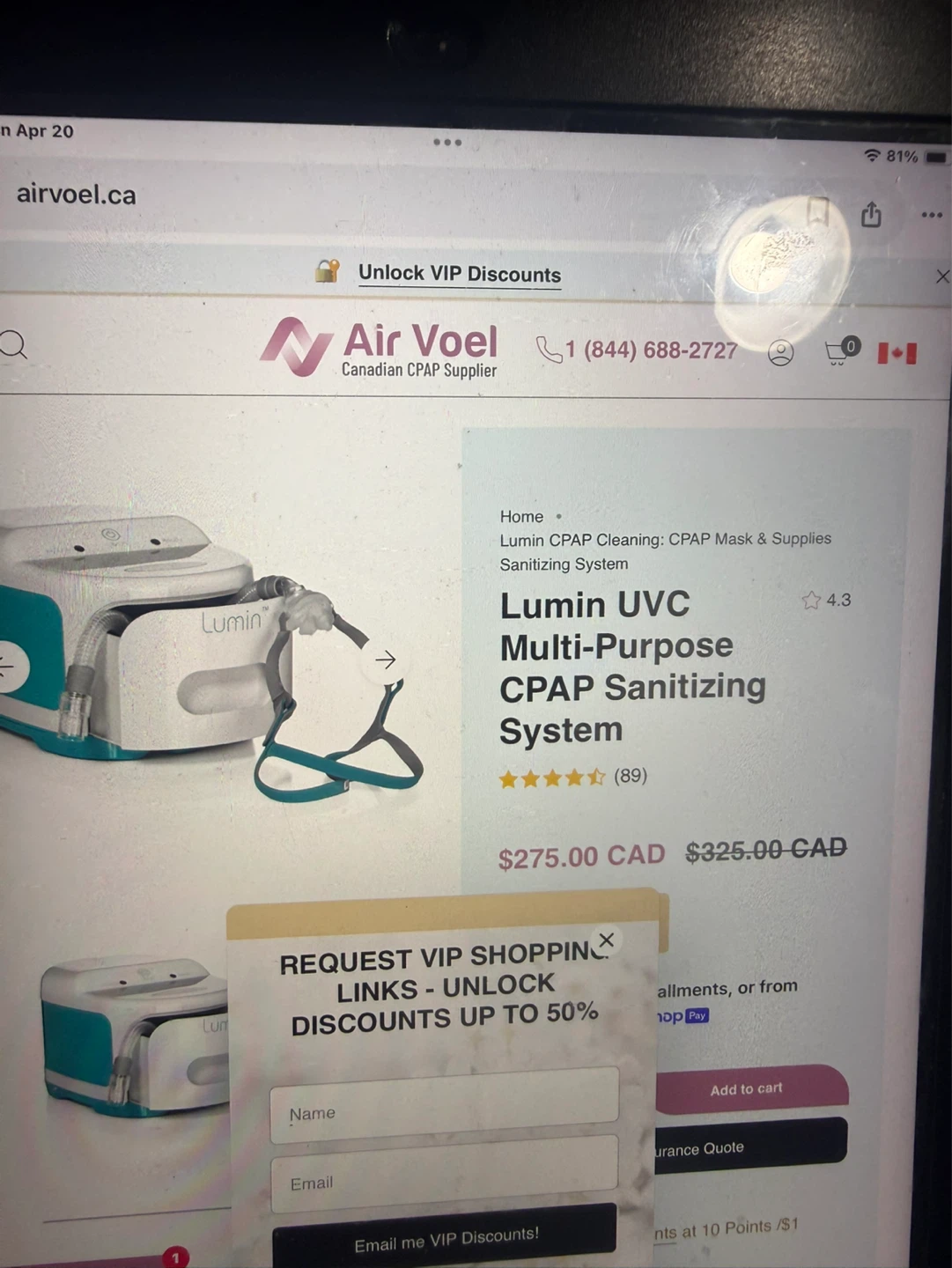 BNIB -Lumin UVC Multi-Purpose CPAP Sanitizing System LM3000 - photo 2