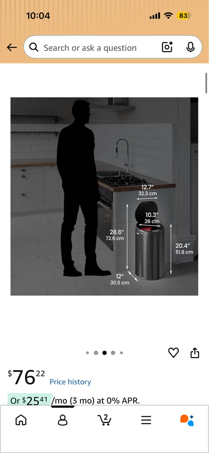 (Free) Touch-free 8 Gal/30 Liter Sensor Garbage Bin - photo 4