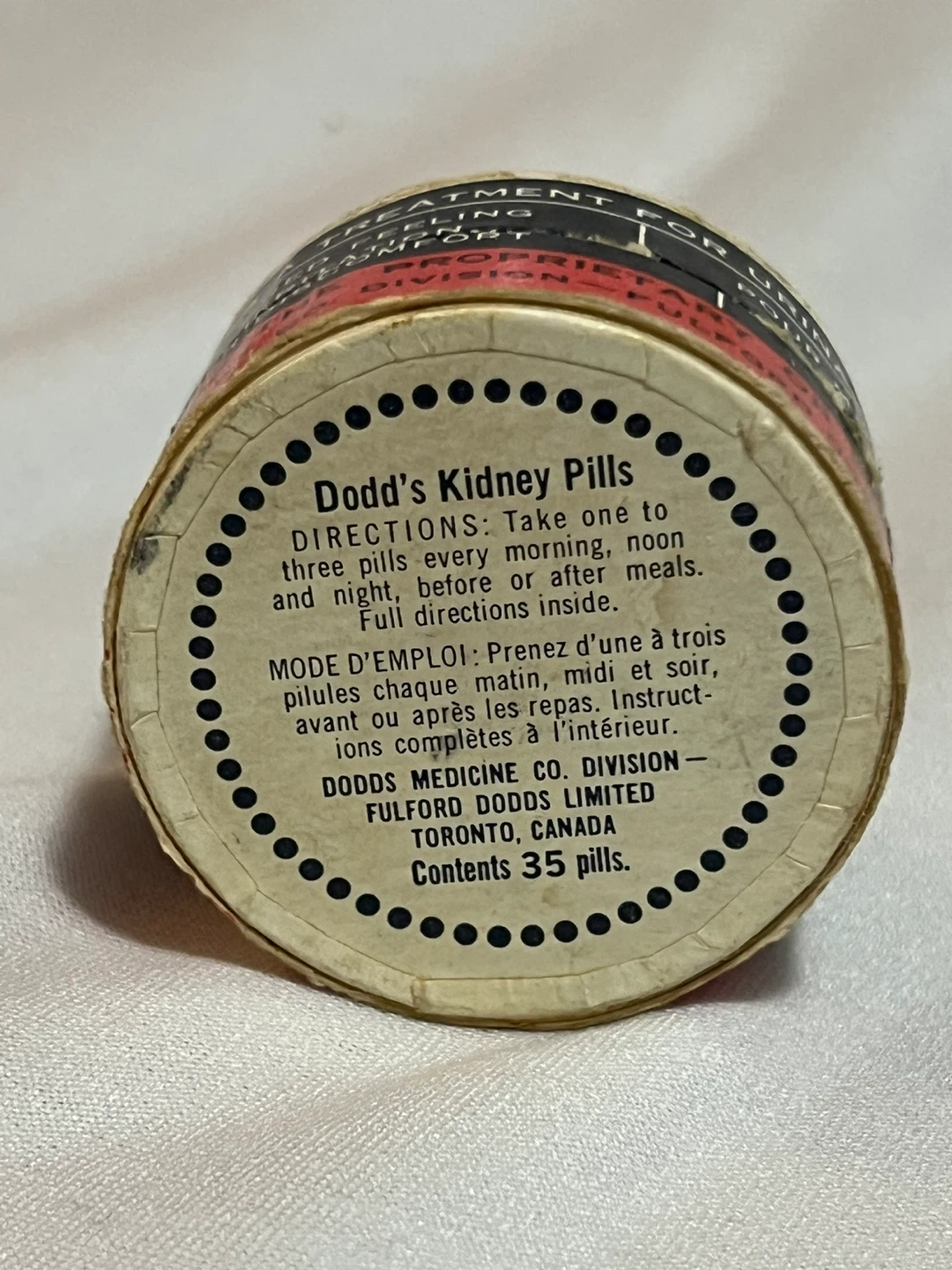 Antique Dodd’s Kidney Pills Container - photo 5