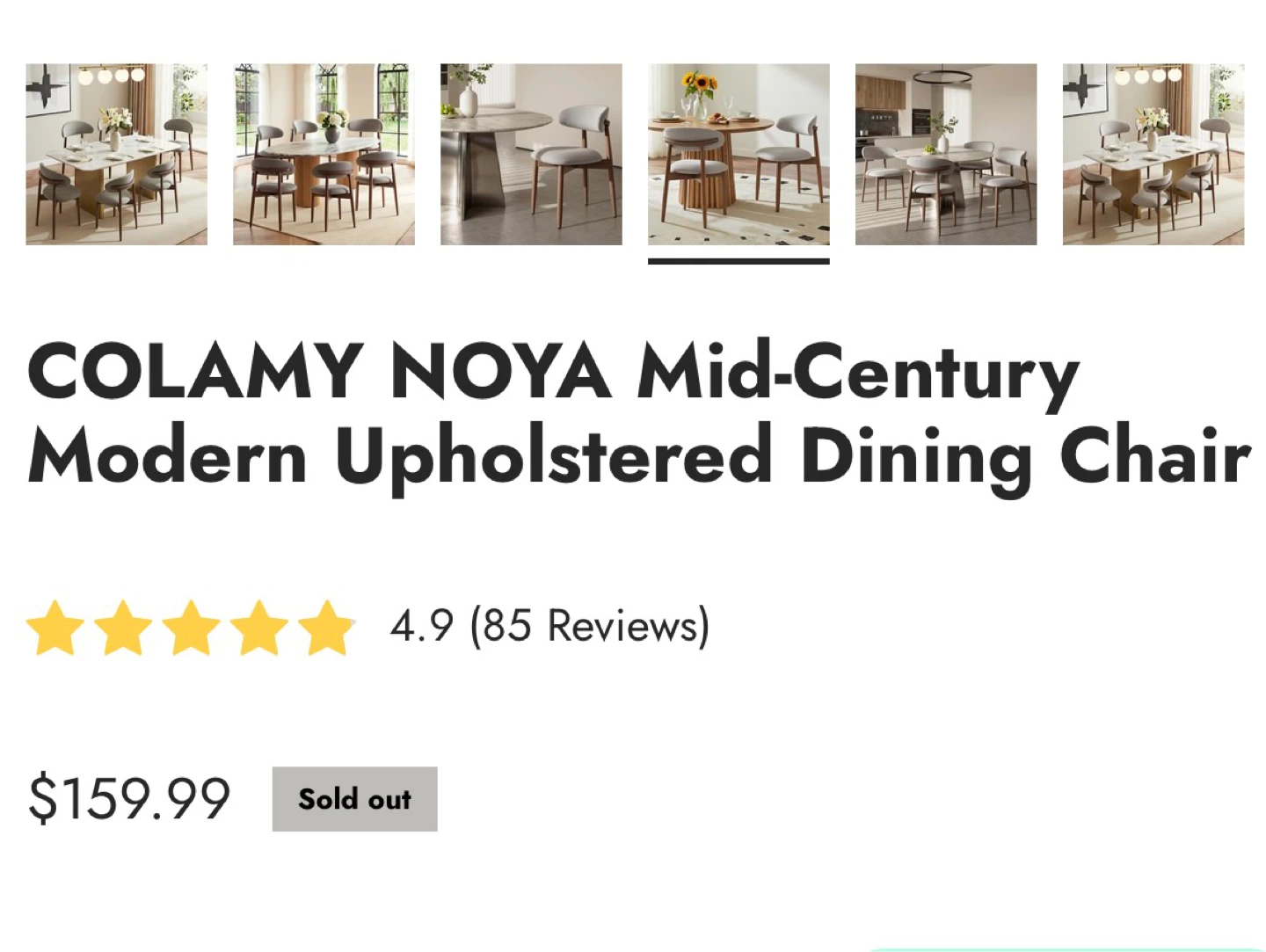 Colamy NOYA Mid-Century Modern Dining Chairs (Set of 2) - photo 4