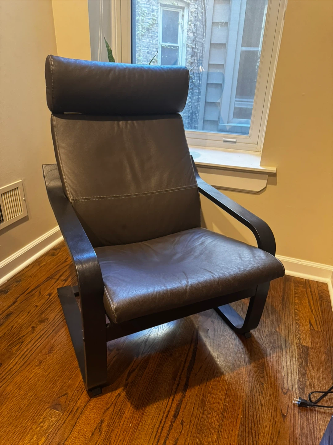 IKEA Brown Leather Armchair