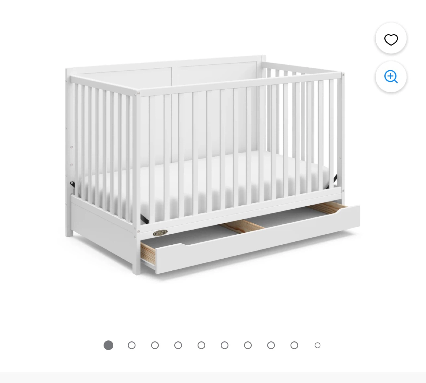 Graco Convertible Crib with Drawer - White