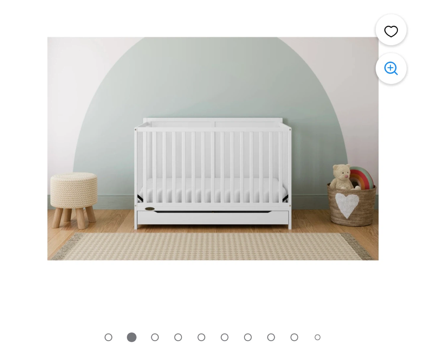 Graco Convertible Crib with Drawer - White - photo 2