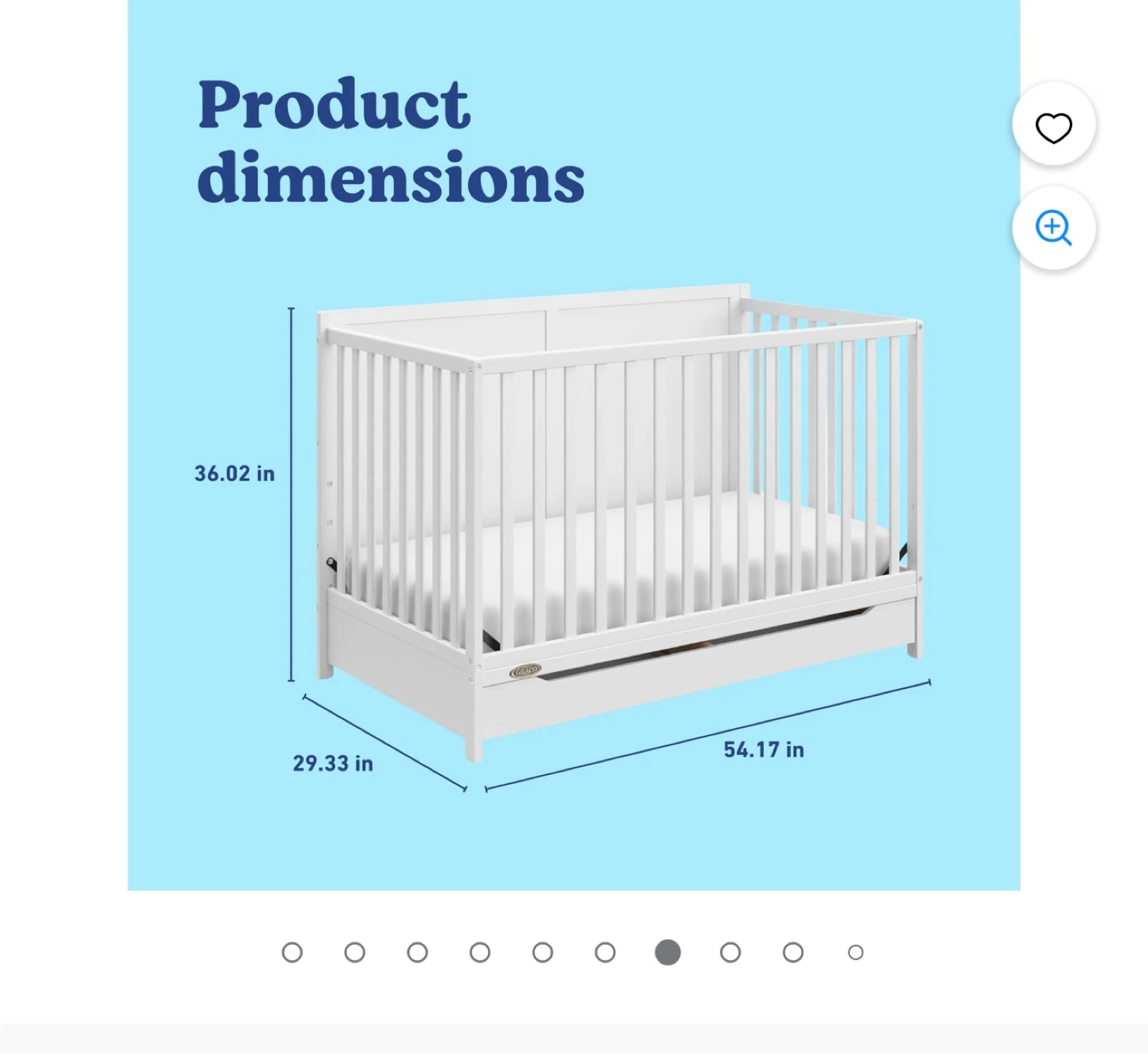 Graco Convertible Crib with Drawer - White - photo 5
