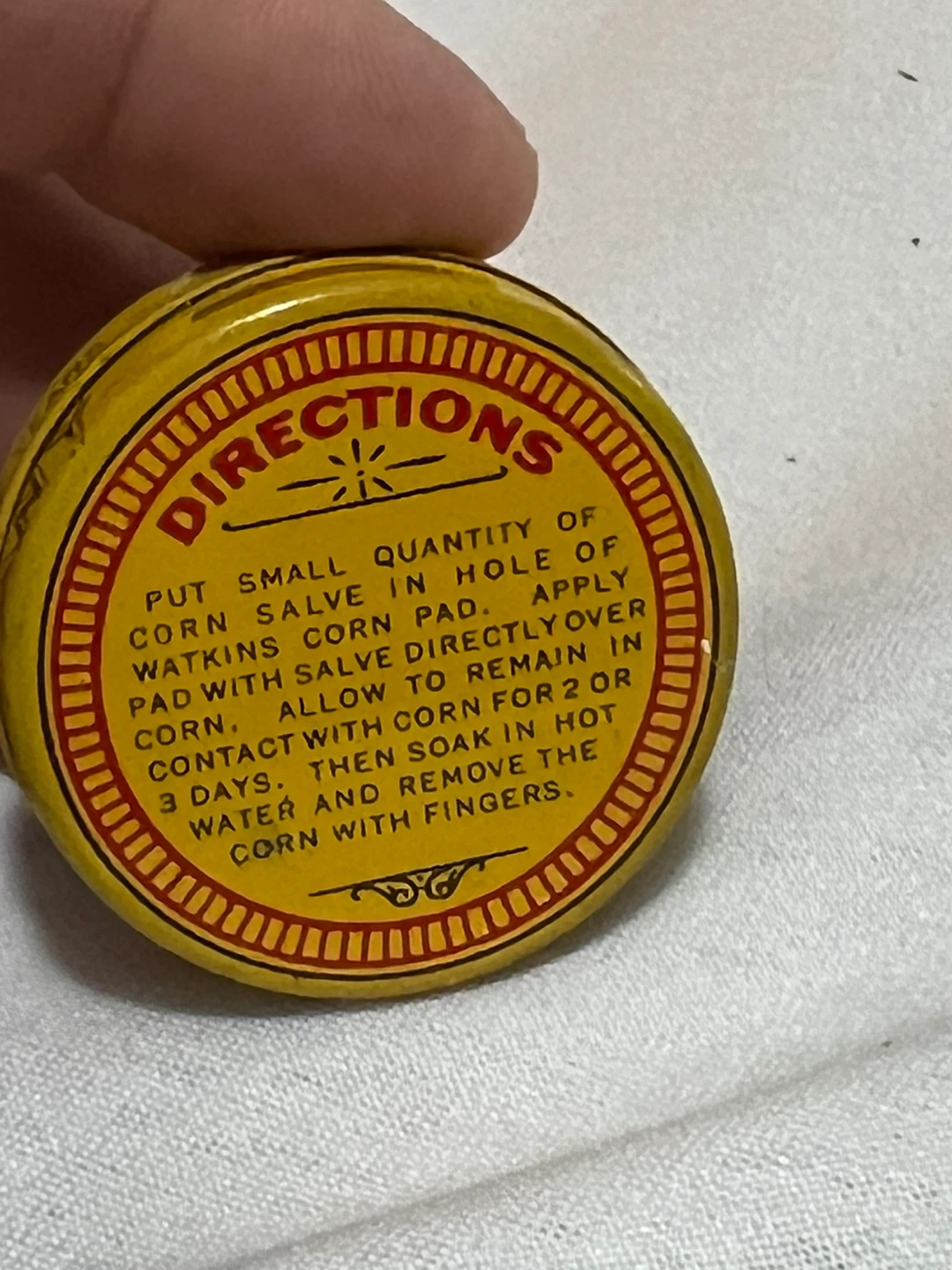 Antique Watkins Corn Salve Tin - photo 2
