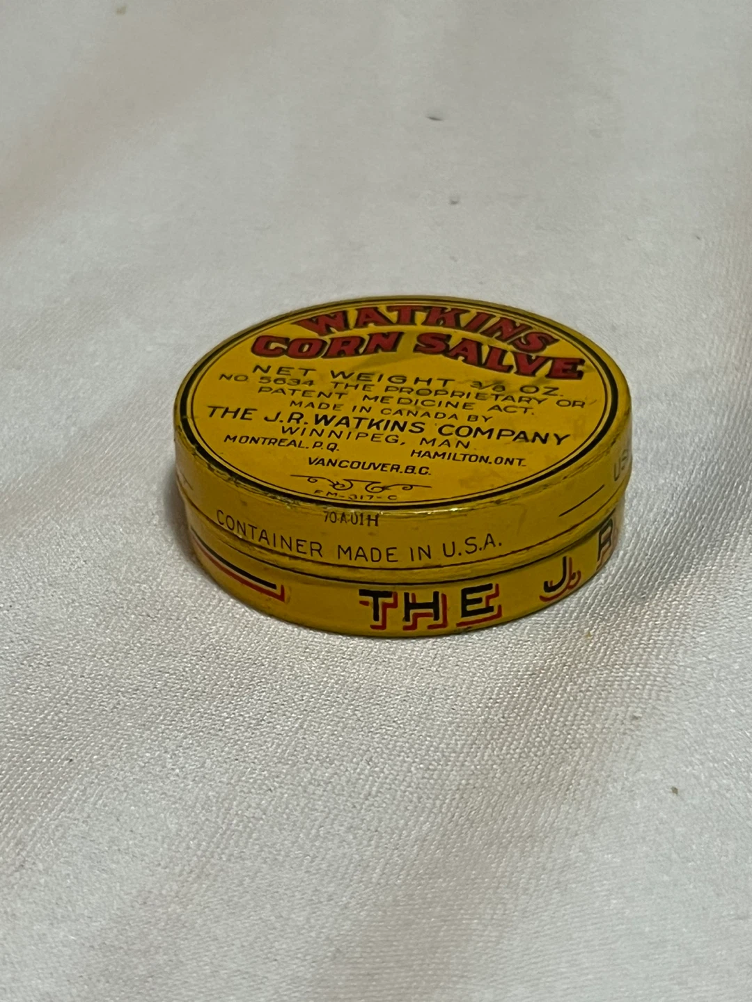 Antique Watkins Corn Salve Tin - photo 5