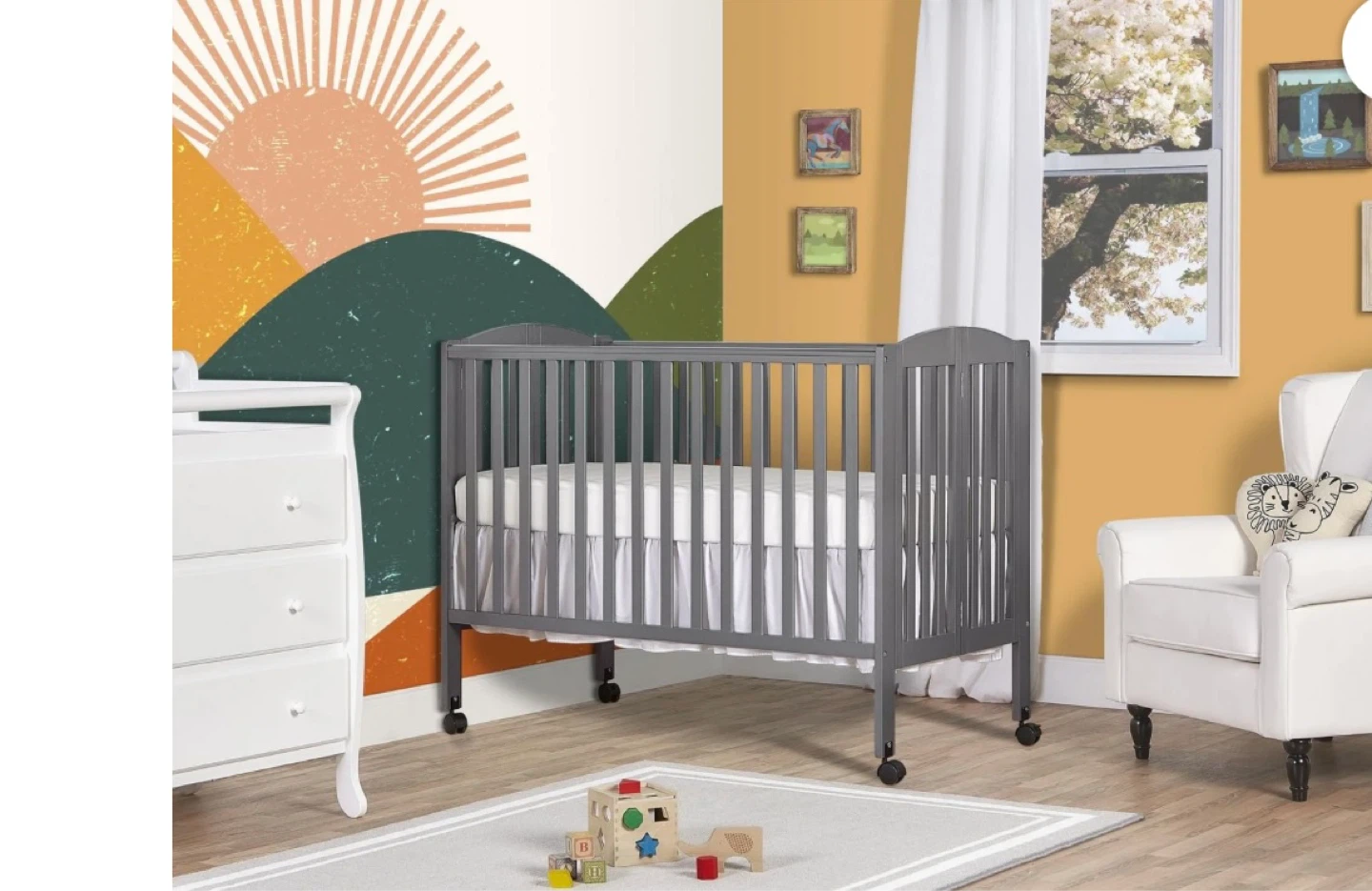 Dream On Me Portable Crib - Steel Grey - photo 5