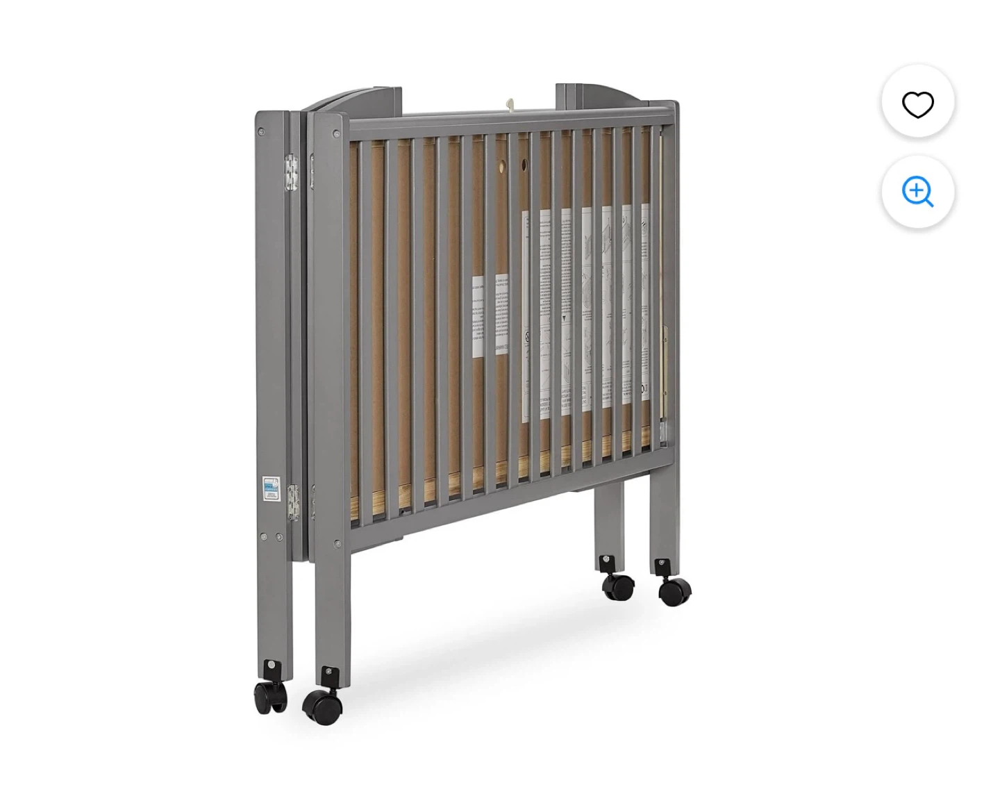 Dream On Me Portable Crib - Steel Grey - photo 4