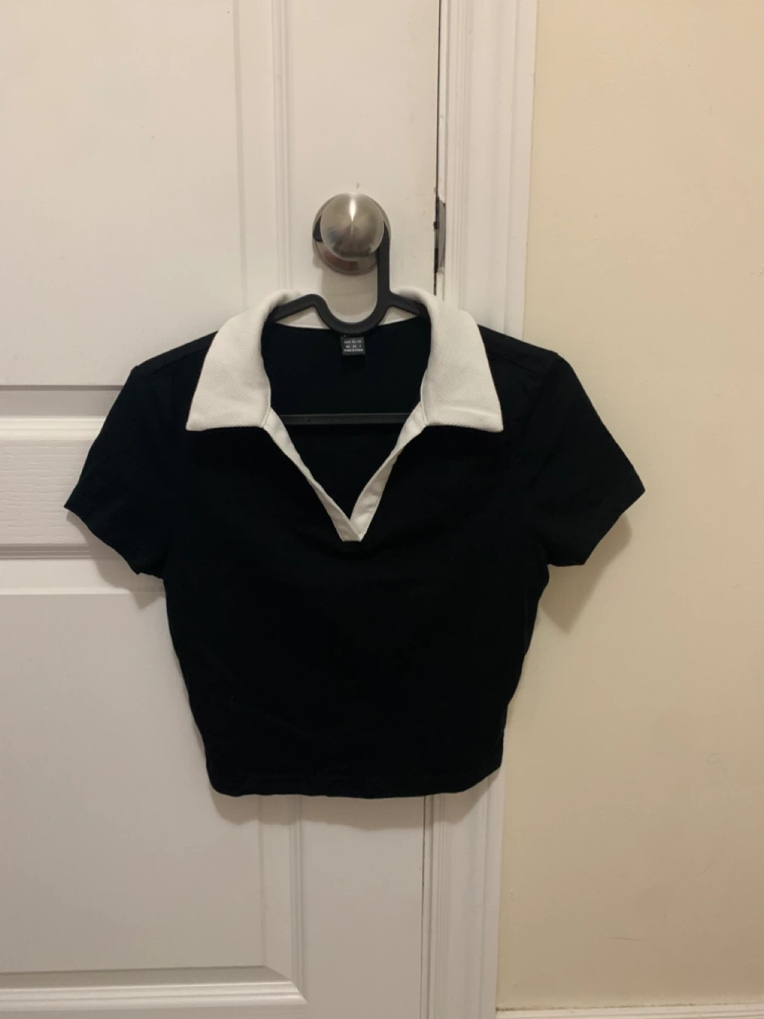 Black Cropped Polo