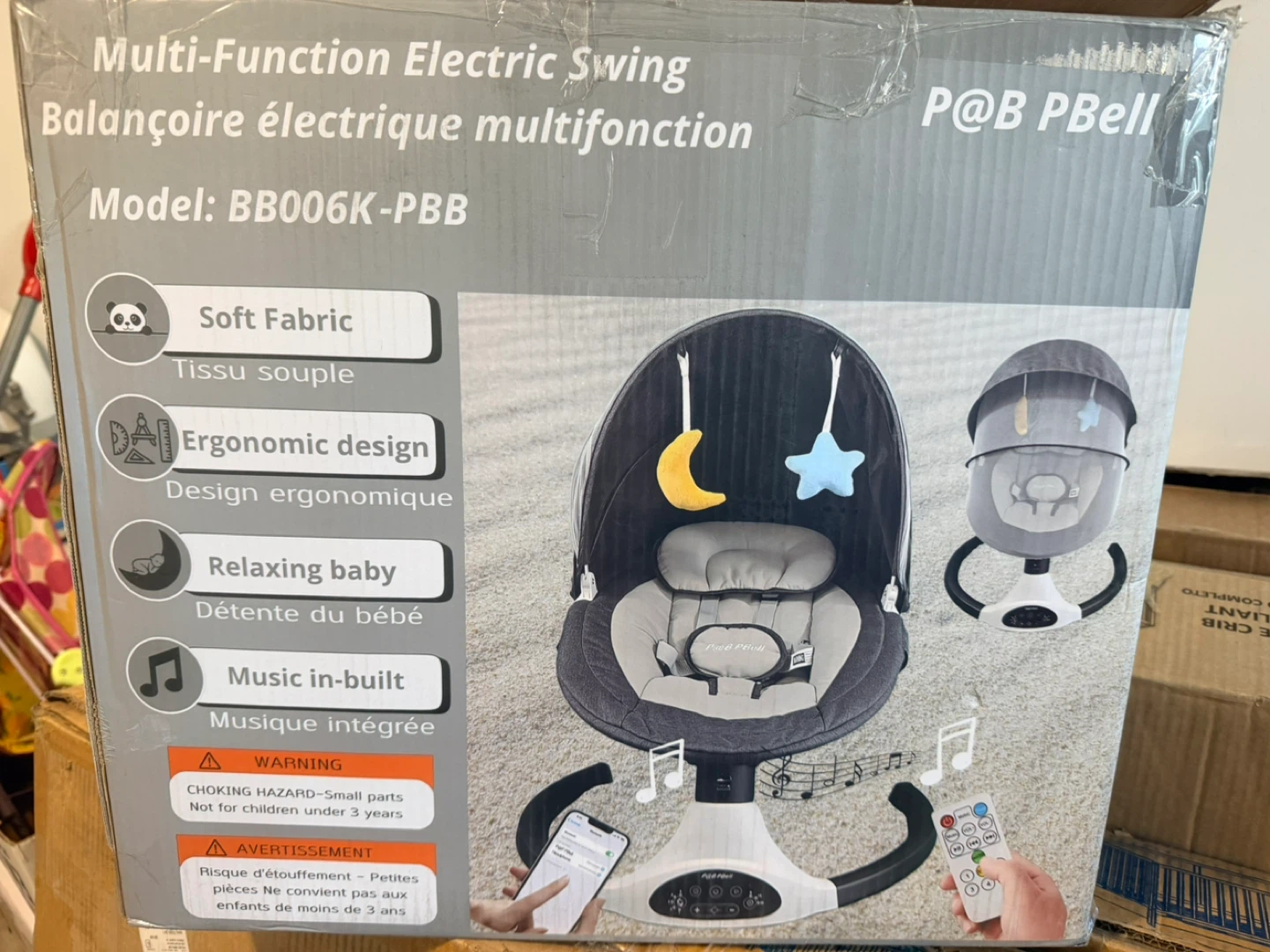P&B PBell Multi-Function Electric Baby Swing Model BB006K-PBB - photo 5