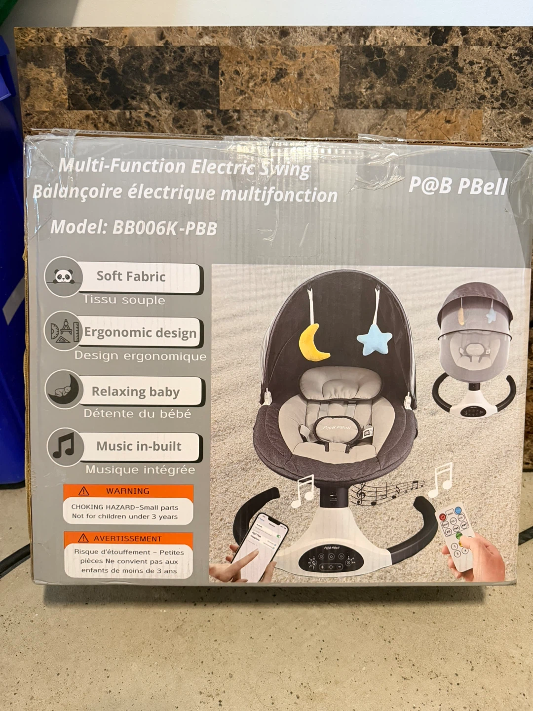 P&B PBell Multi-Function Electric Baby Swing Model BB006K-PBB