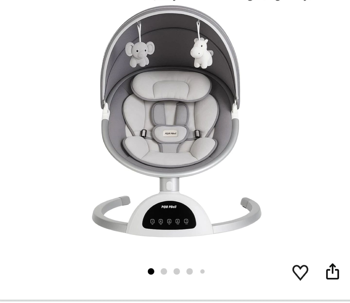 P&B PBell Multi-Function Electric Baby Swing Model BB006K-PBB - photo 4