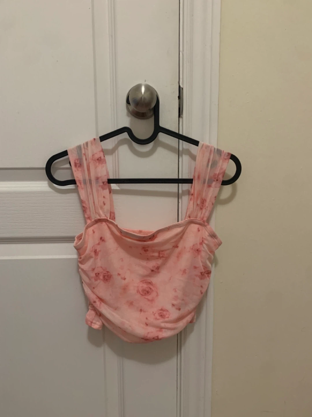 Pink Floral Crop