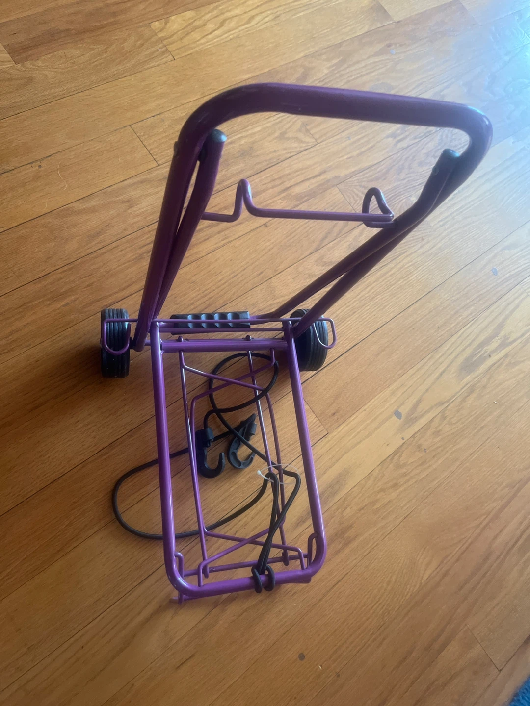 Purple Folding Utility Cart with Wheels