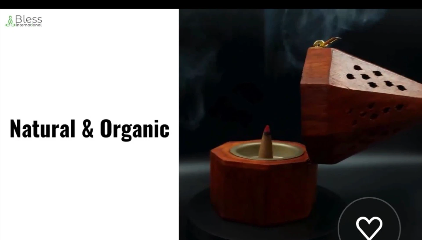 Wooden Pyramid Incense Burner with Mixed Incense Cones - photo 3