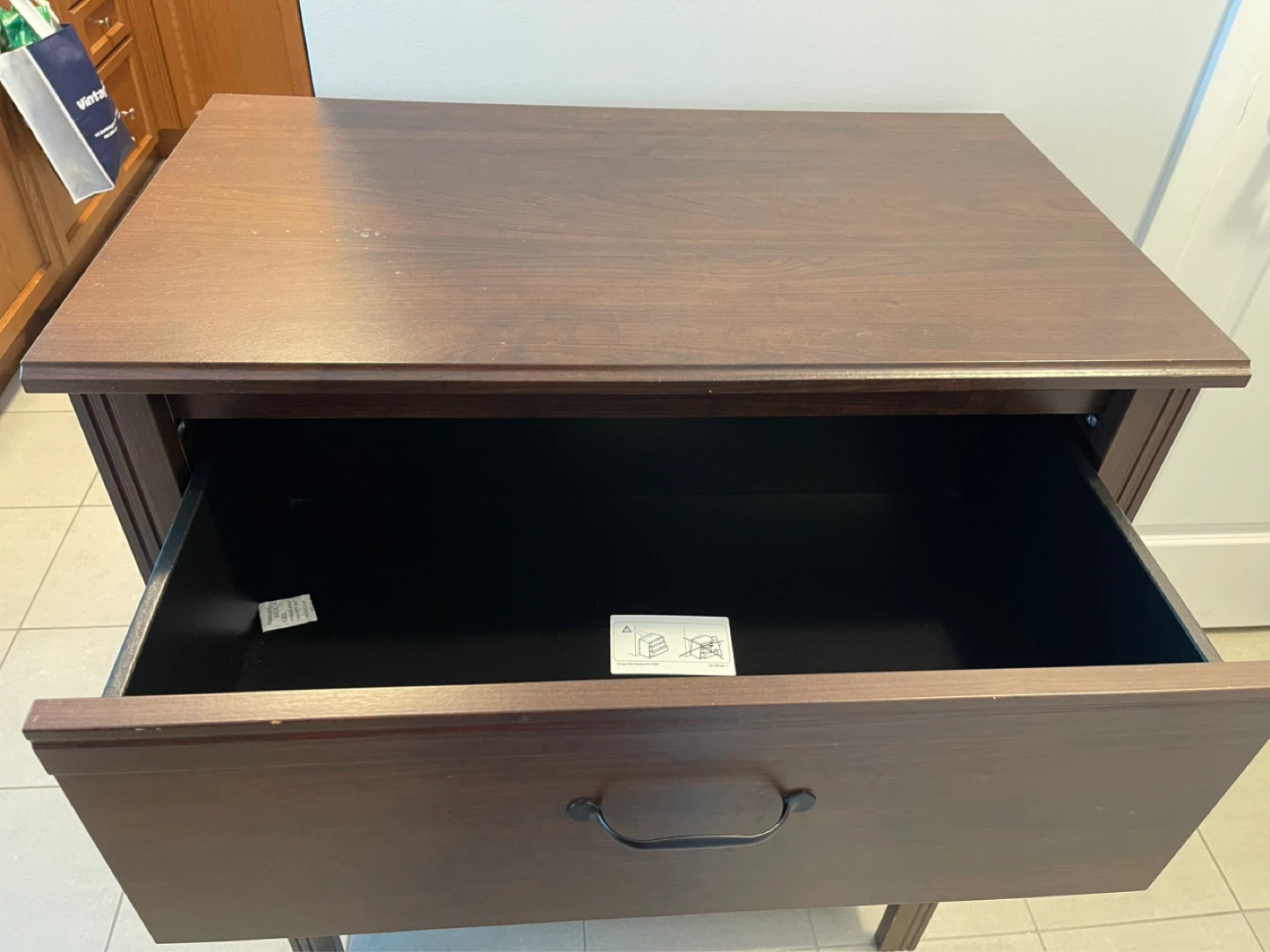 Dark Brown 3-Drawer Dresser - photo 3