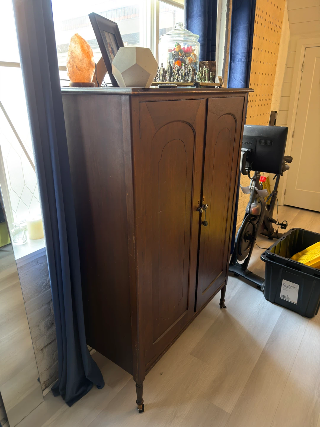 Antique Wooden Cabinet with Drawers and Storage - photo 4