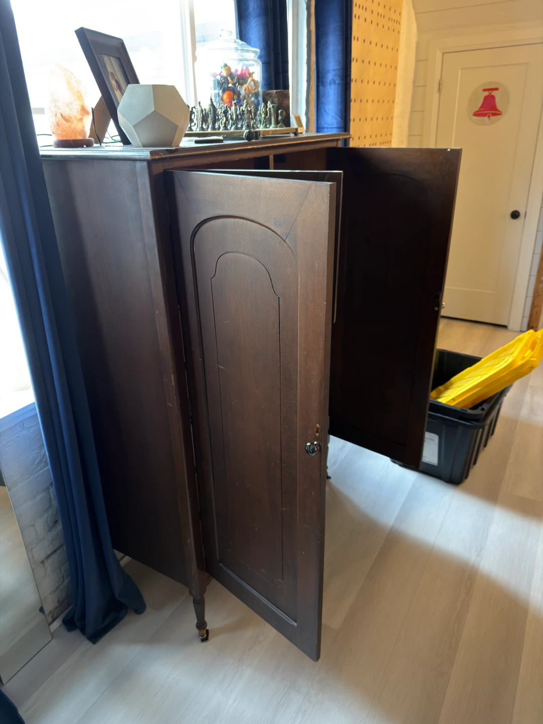 Antique Wooden Cabinet with Drawers and Storage - photo 3